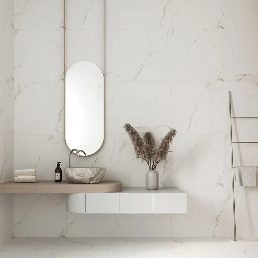 Klinker Carrara Marmor Matt 60x60