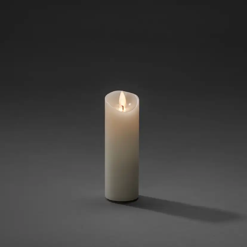 Vaxljus 5x15,2 cm LED vitt HxB: 127x50 mm