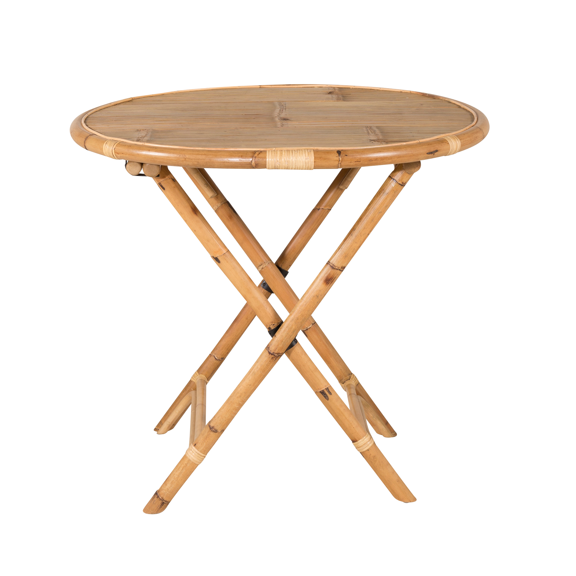 Trädgårdsbord Venture Home Cane, Cafébord Utomhus i Naturfärgad Rotting