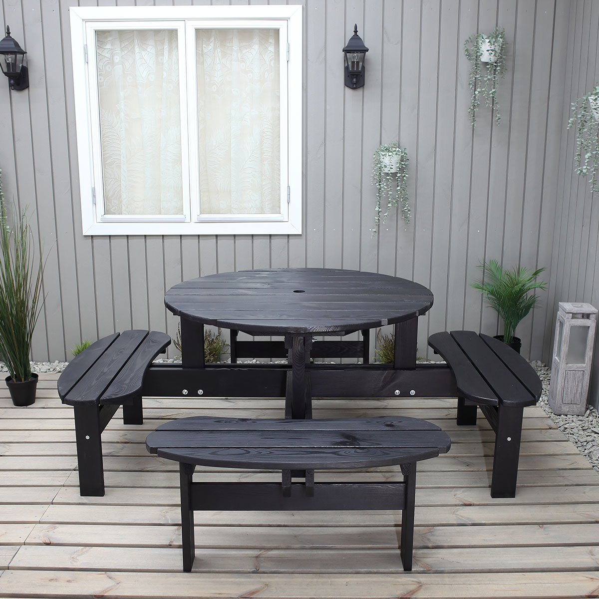 Bänkbord Baltic Garden Round Picknick