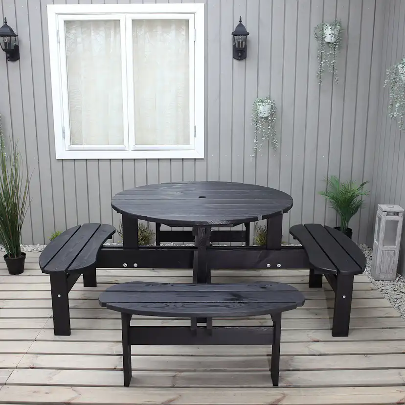 Bänkbord Baltic Garden Round Picknick