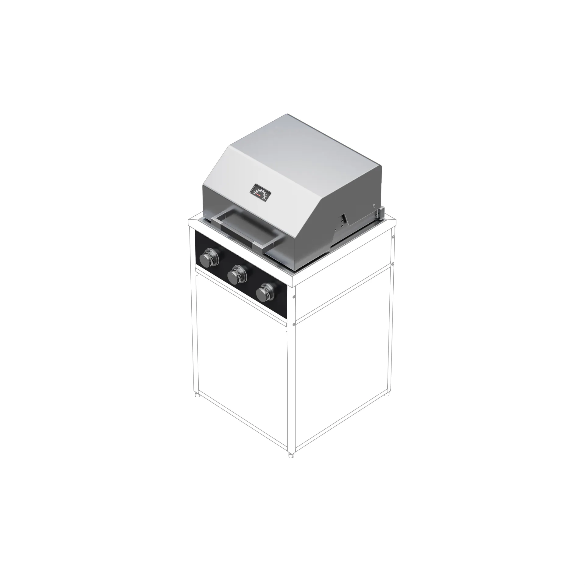 Gasolgrill Skotte Kitchen Rostfri 3 Brännare Till Utekök
