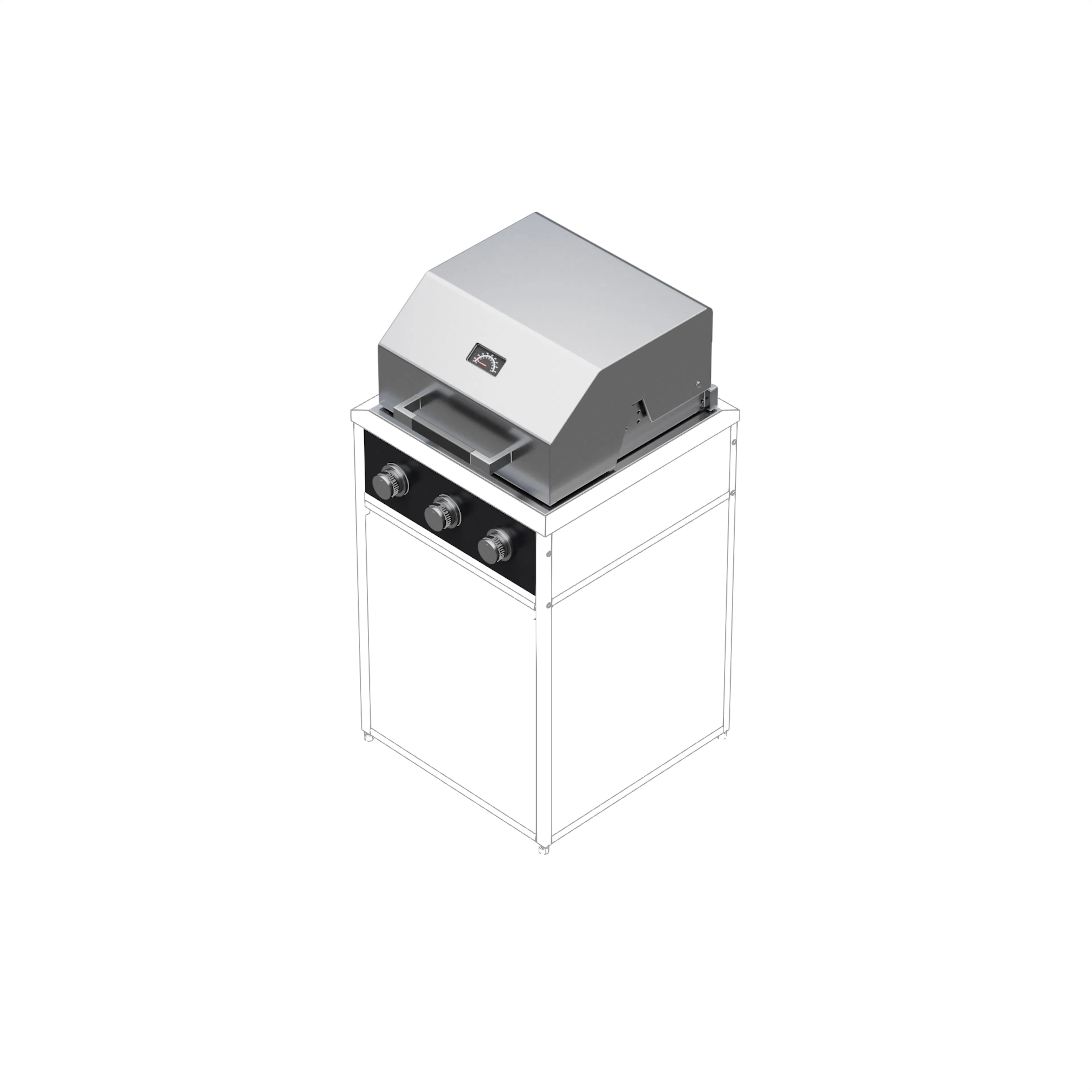 Gasolgrill Skotte Kitchen Rostfri 3 Brännare Till Utekök