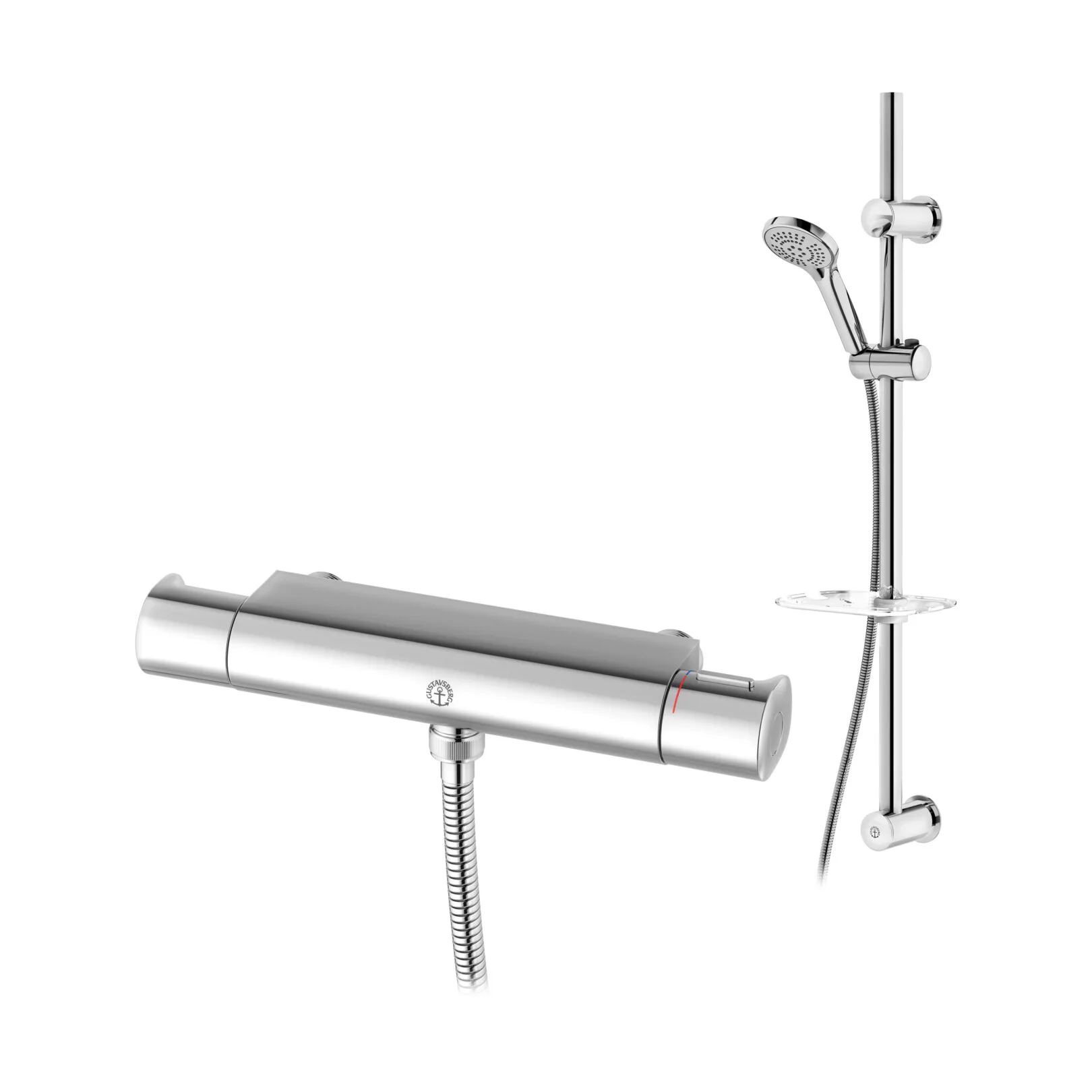 GBG ATLANTIC DUSCHPAKET 160C/C BL+D-SET, KROM, BLYFRI 160cc