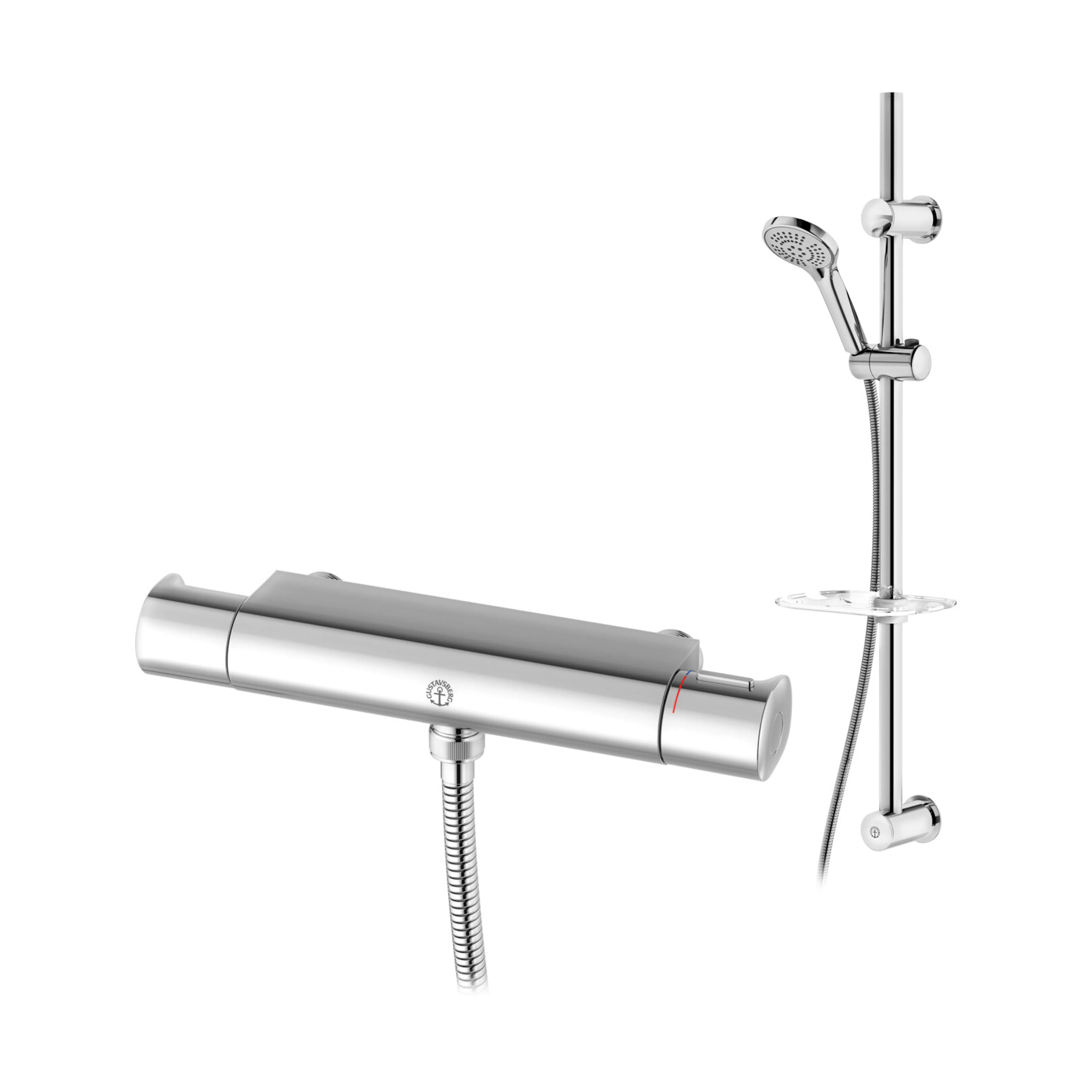 GBG ATLANTIC DUSCHPAKET 160C/C BL+D-SET, KROM, BLYFRI 160cc