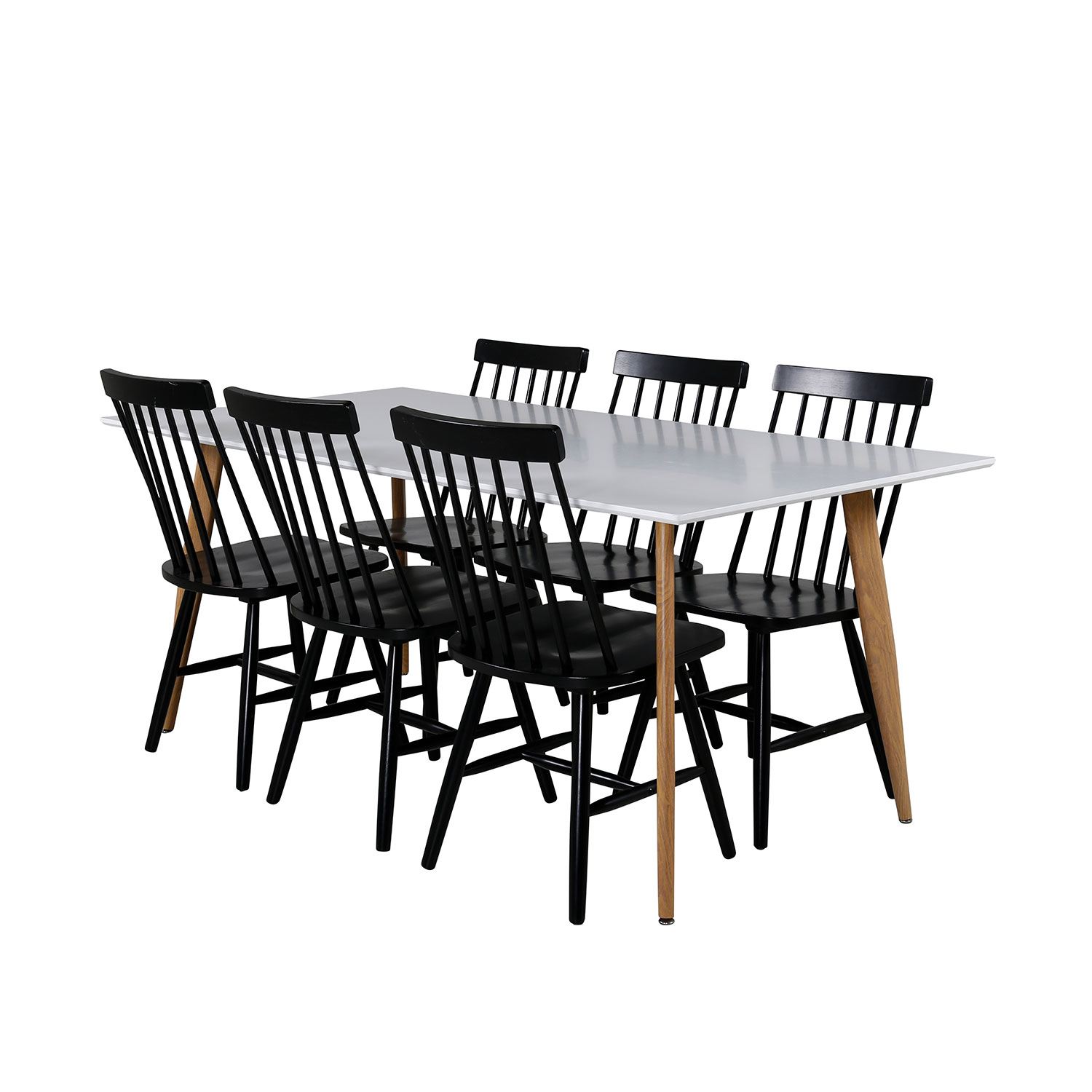 Matgrupp Venture Home Polar med 6 Lönneberga stolar