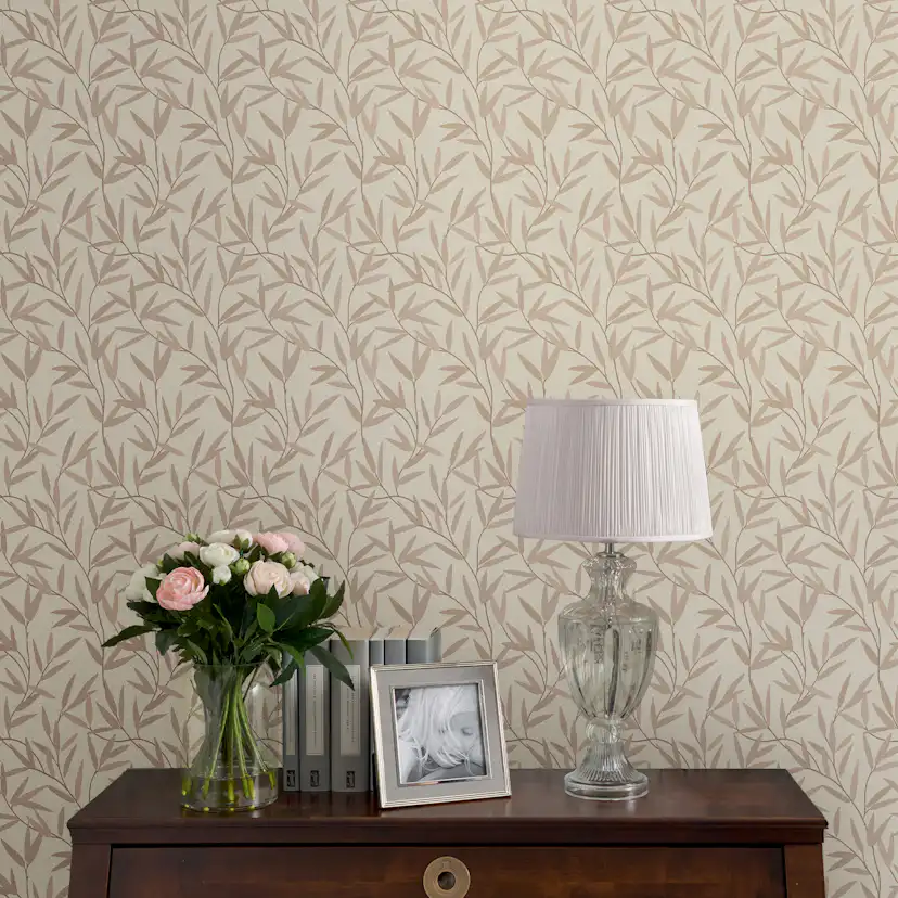 Tapet Laura Ashley Willow Leaf Naturel
