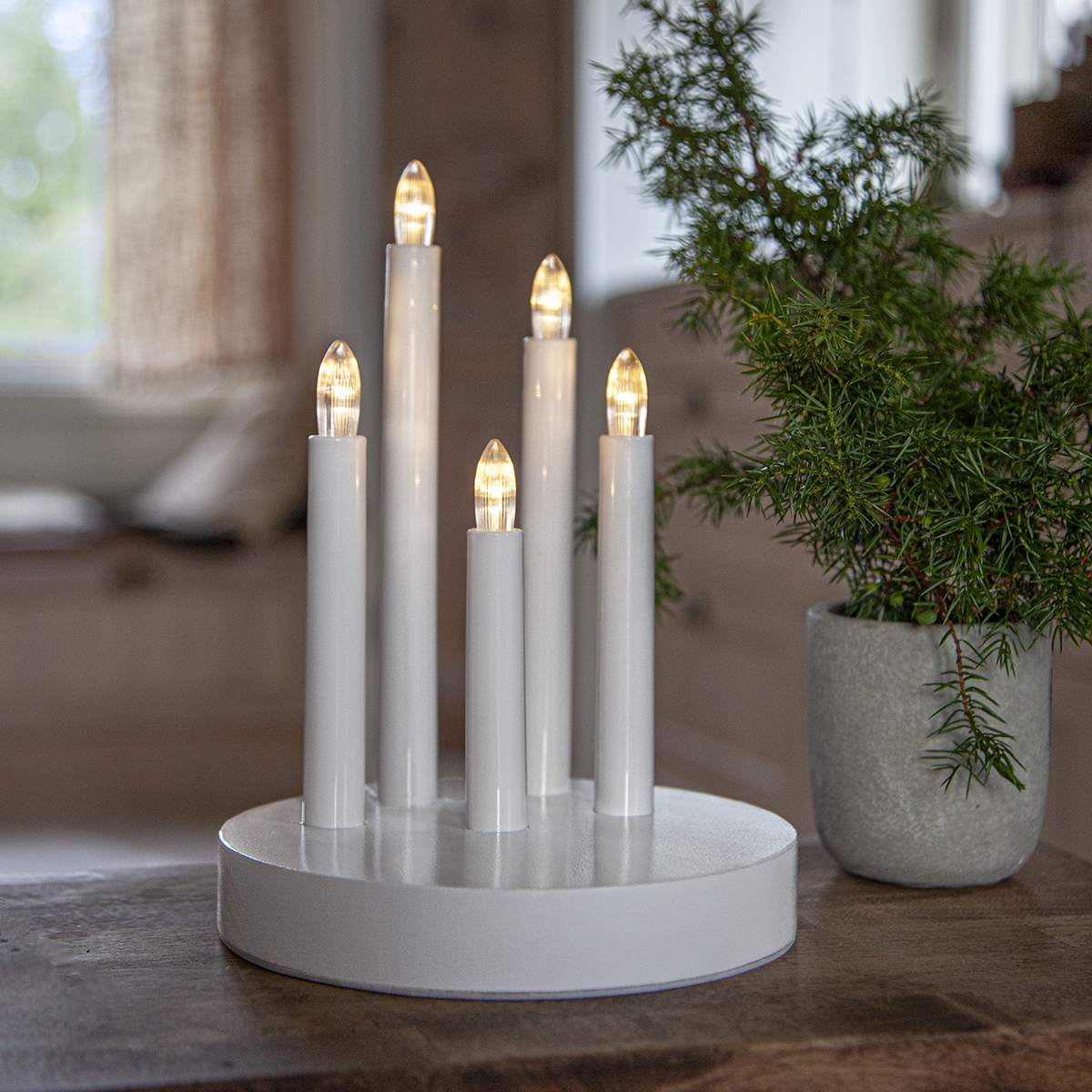 Ljusstake DORIS White White