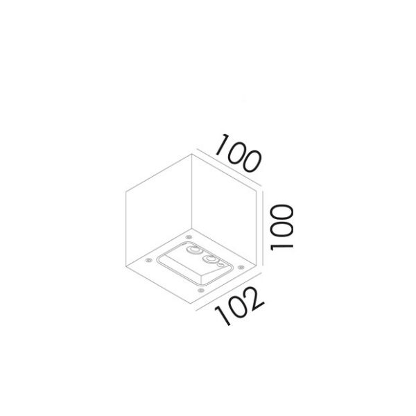Väggarmatur Hide-a-lite Cube Wall I 3000K