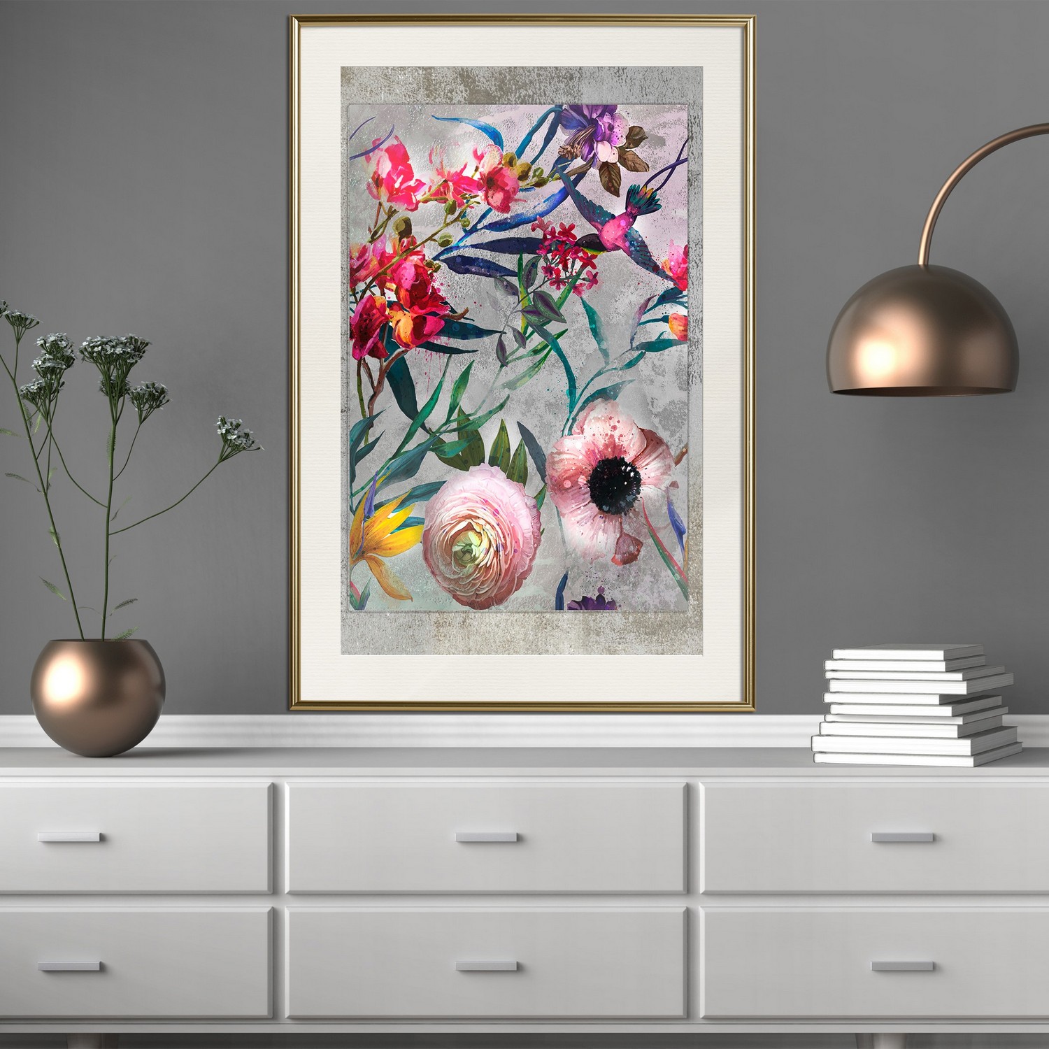 Poster Artgeist Affisch Rustic Flowers