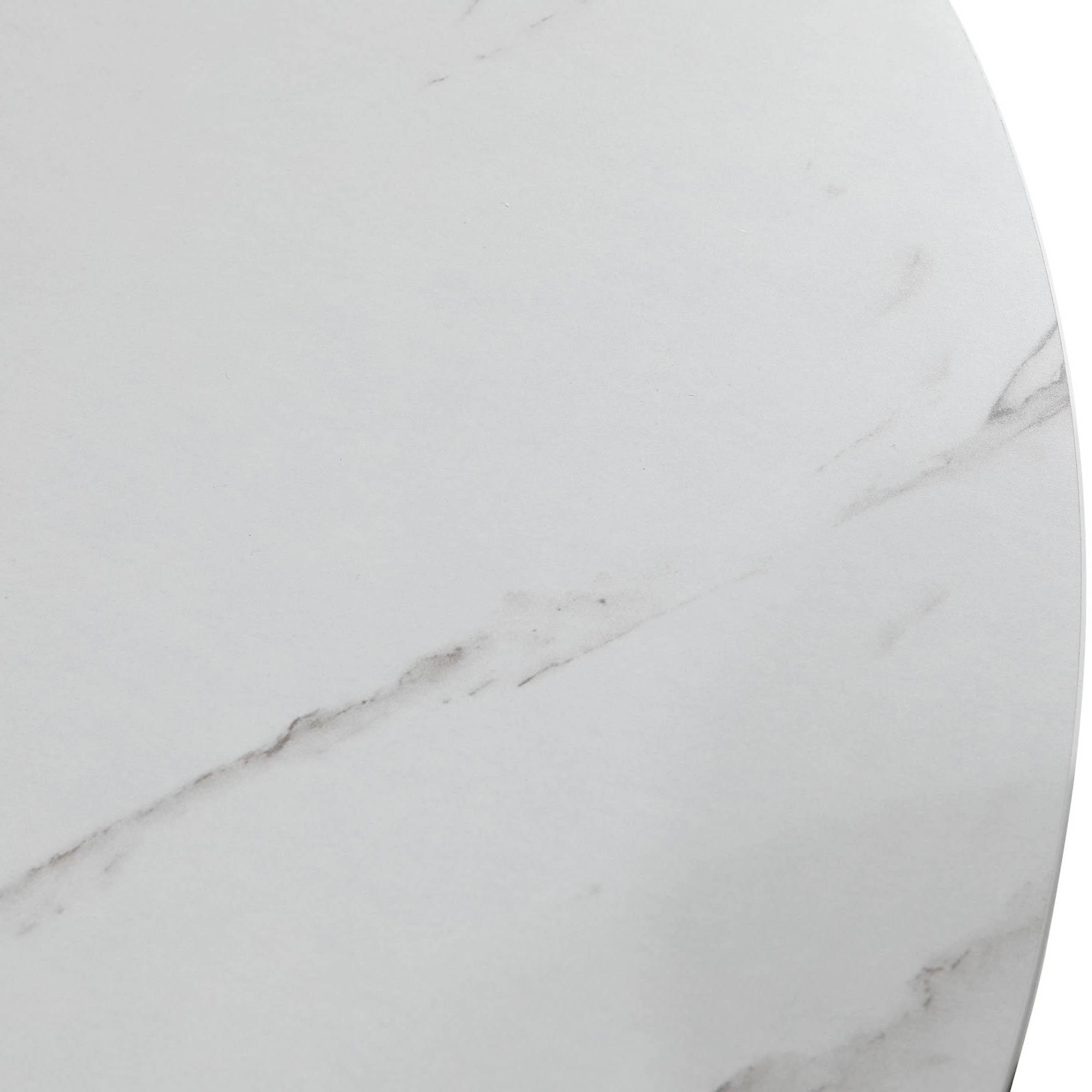 Matgrupp Basic Home Caitly Runt Matbord 100 cm Svart Bas med 4 Nibe Matstol