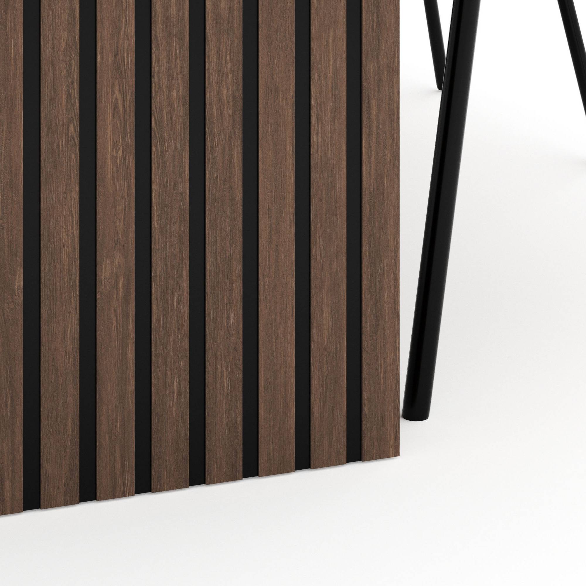 Matgrupp Bark Richeto Rektangulärt Matbord 240 cm Rökt Ek med 6 Evelina Matstol