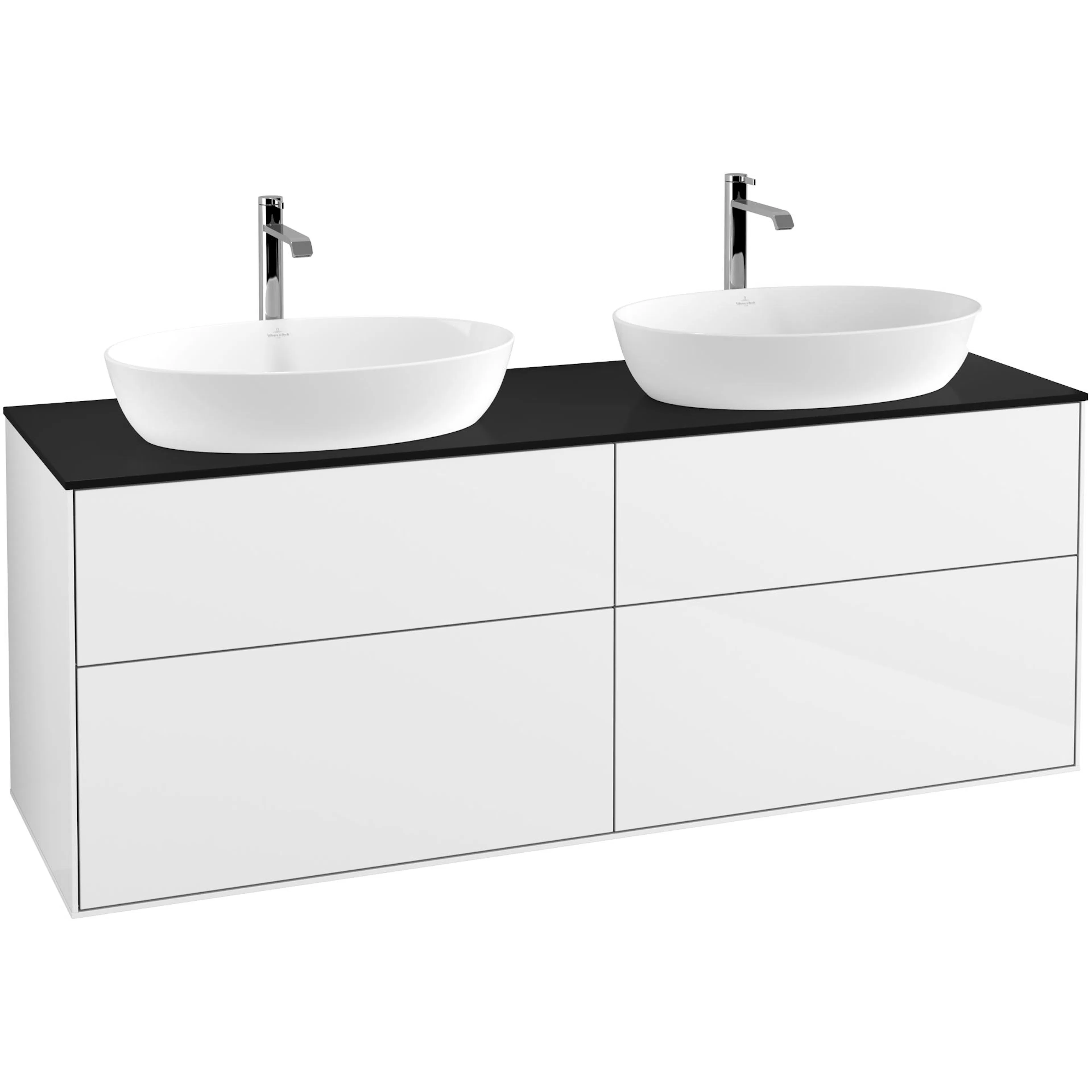 Tvättställsskåp Villeroy & Boch Finion med 4 Lådor och Bänkskiva för Två Fristående Tvättställ från Artis & Collaro