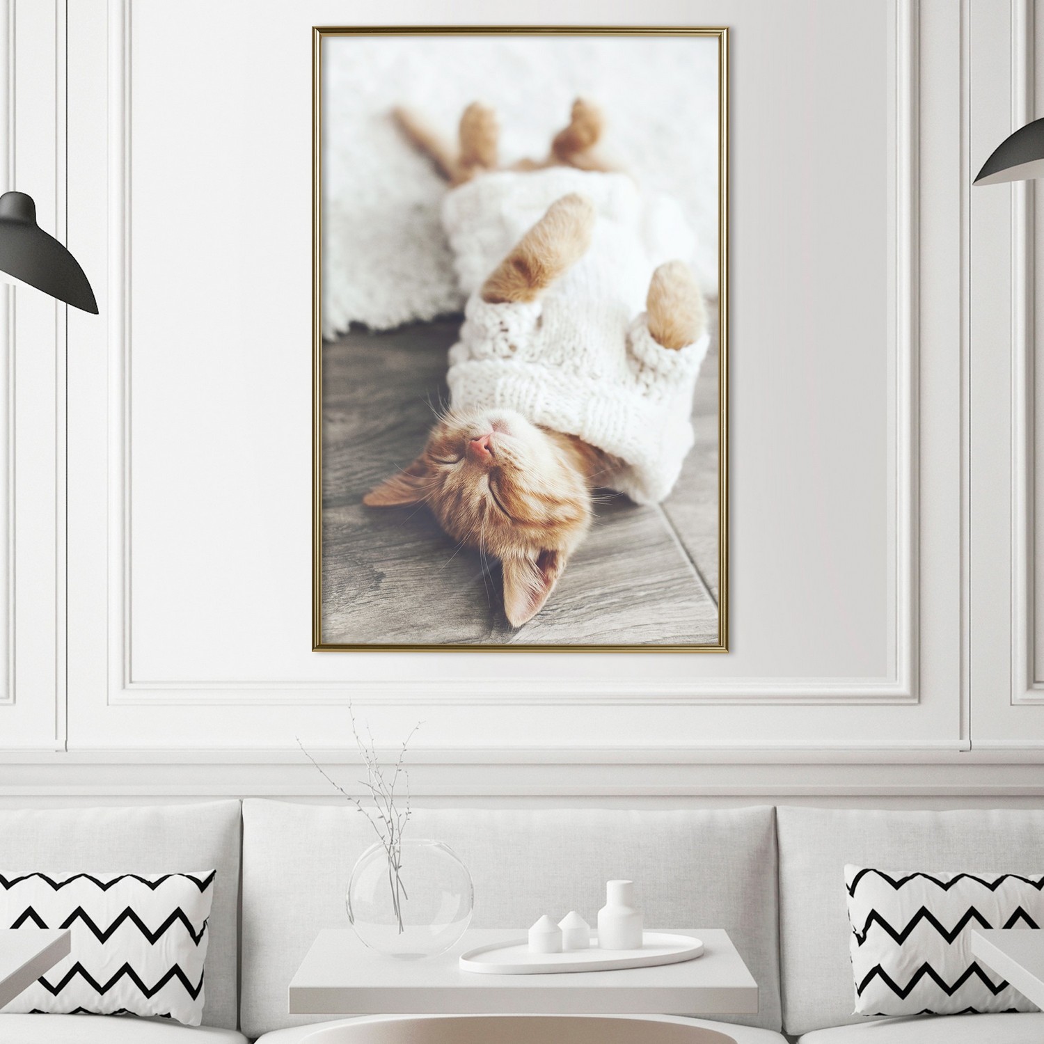 Poster Artgeist Affisch Lazy Cat