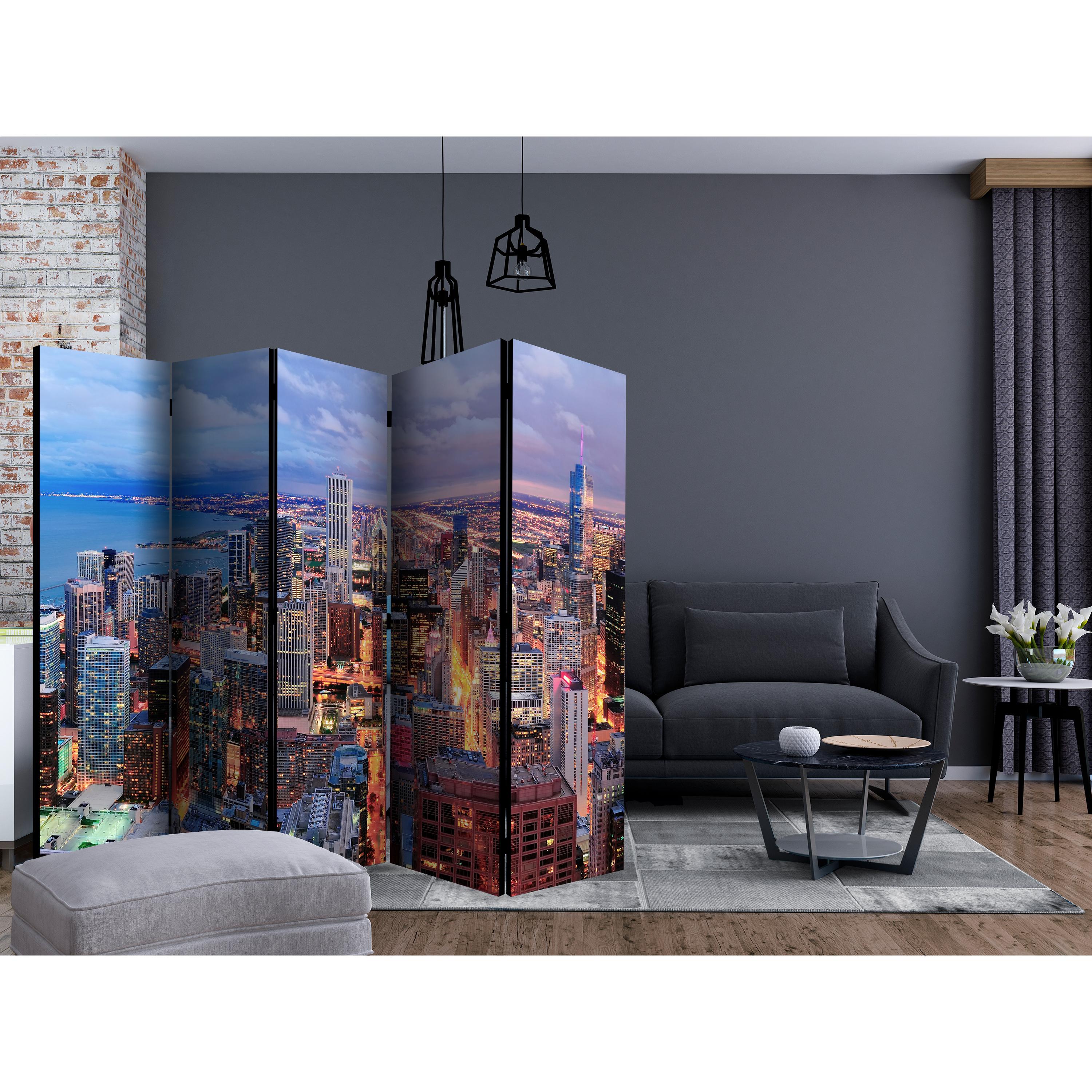 Rumsavdelare Skärmvägg Arkiio Illuminated Chicago II 225x172 cm