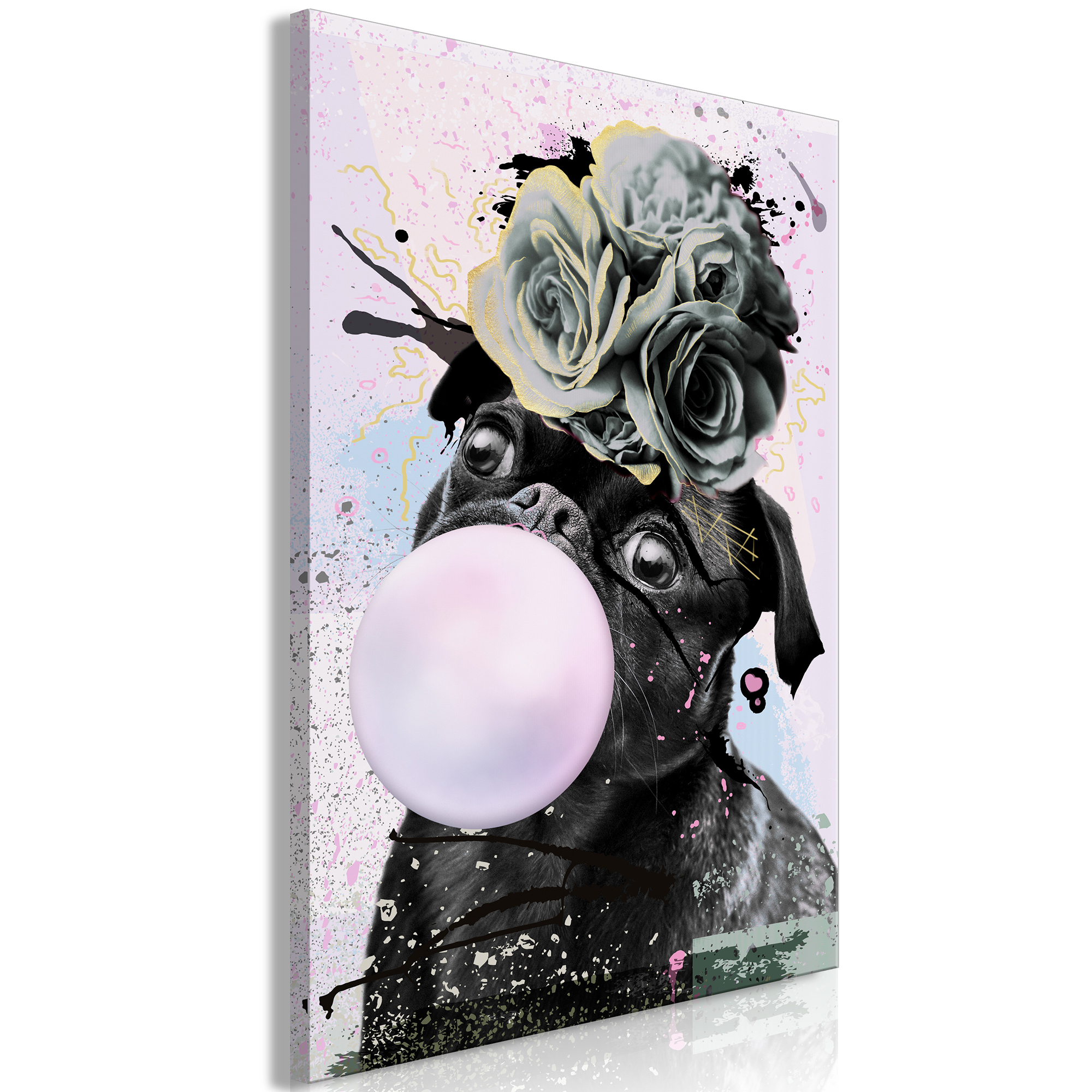 Tavla Arkiio Pug With Bubble Gum