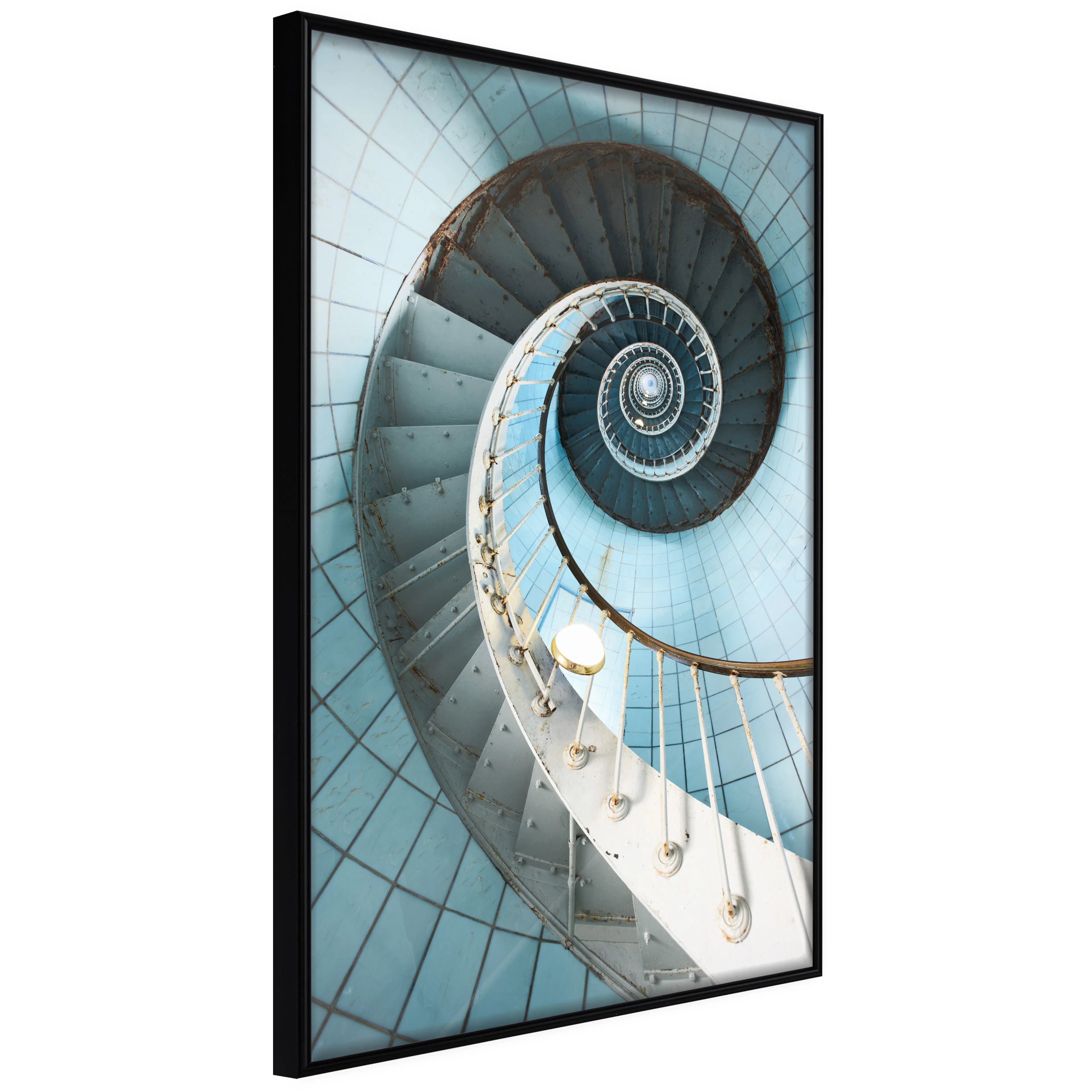 Affisch - Fibonacci Stairs [Poster] 20x30 Svart ram, 20x30 cm