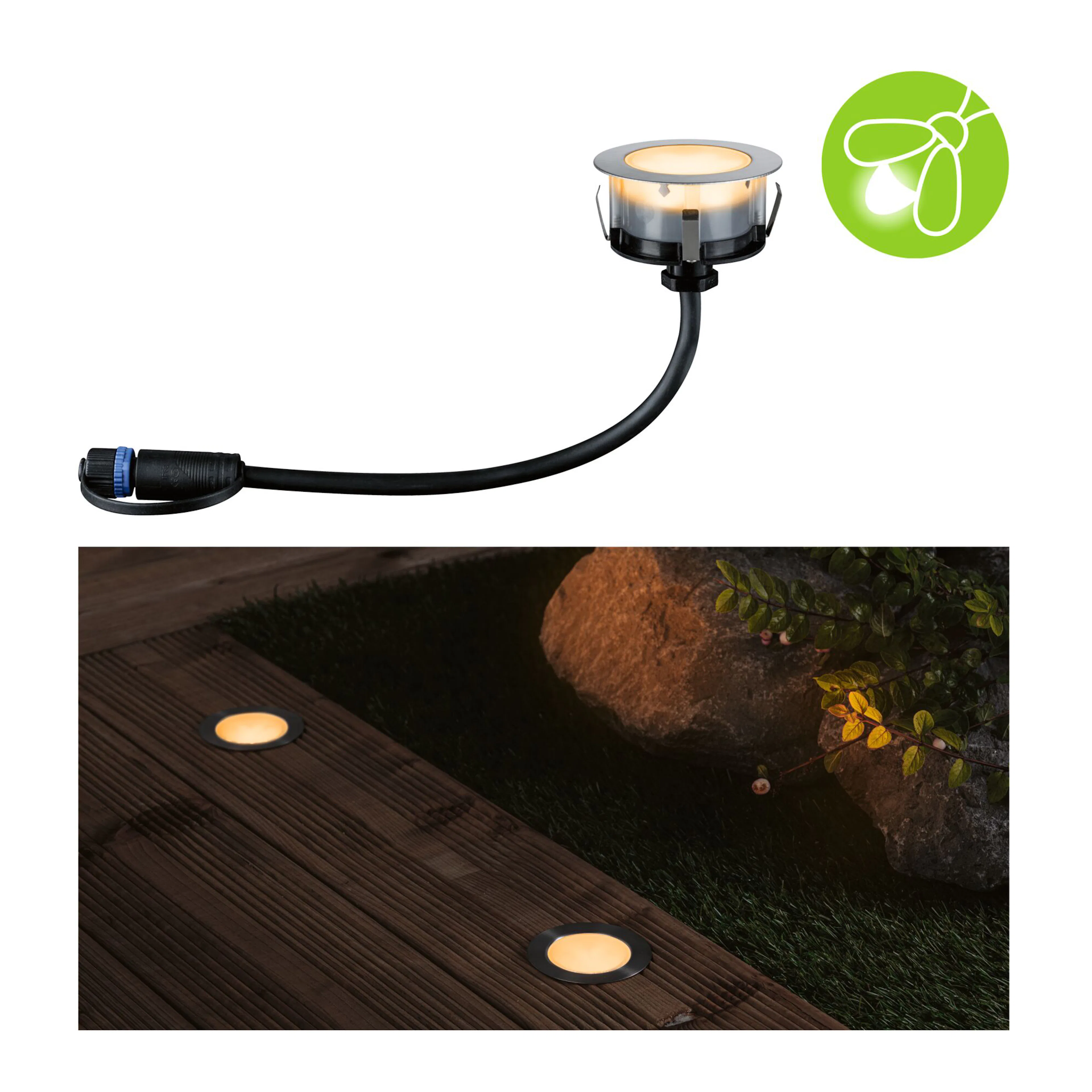 LED Infälld Markbelysning Paulmann Plug & Shine Floor Eco Spot IP67 24V
