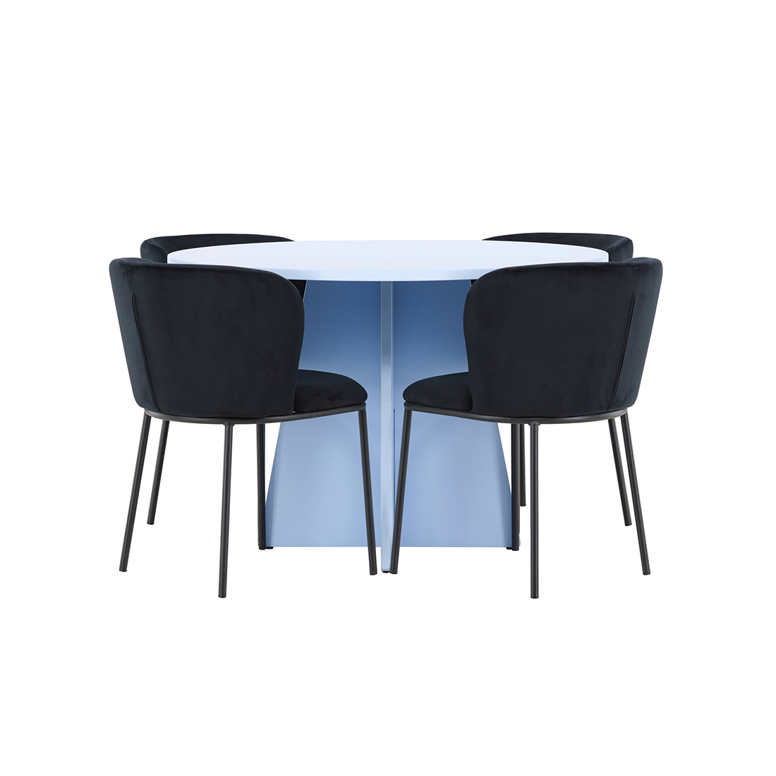 Matgrupp Venture Home Bootcut Ø110 cm med 4st Edina Matstolar