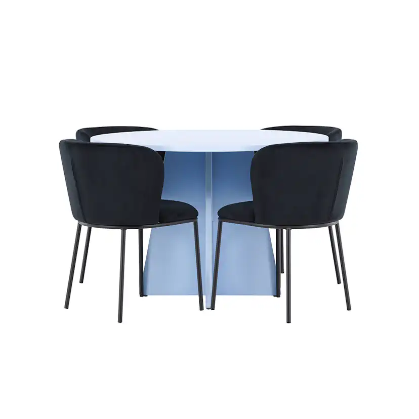 Matgrupp Venture Home Bootcut Ø110 cm med 4st Edina Matstolar
