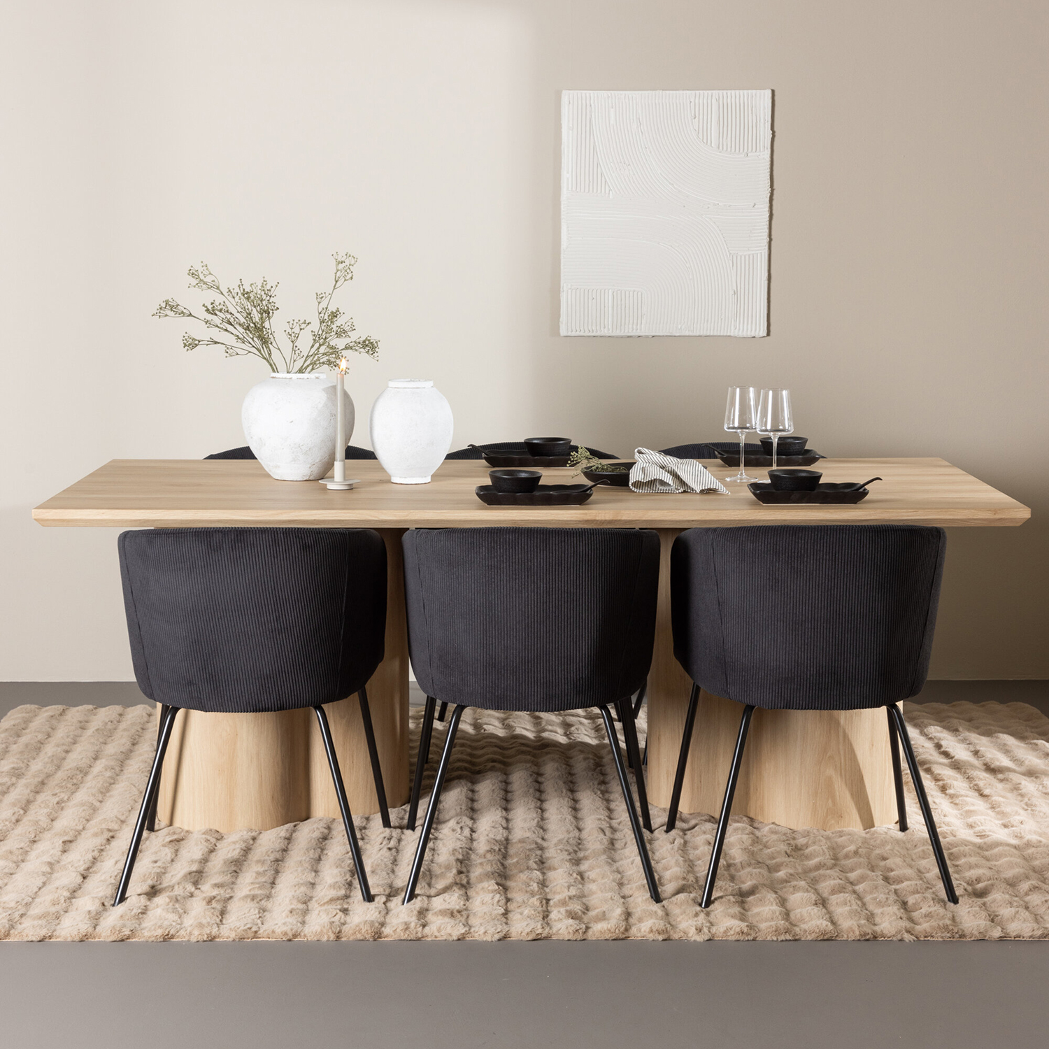Matgrupp Venture Home Olivia 210 med 6 st Berit Stolar