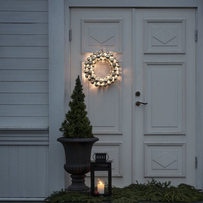 B/O Julkrans 40cm 50 LED Silver