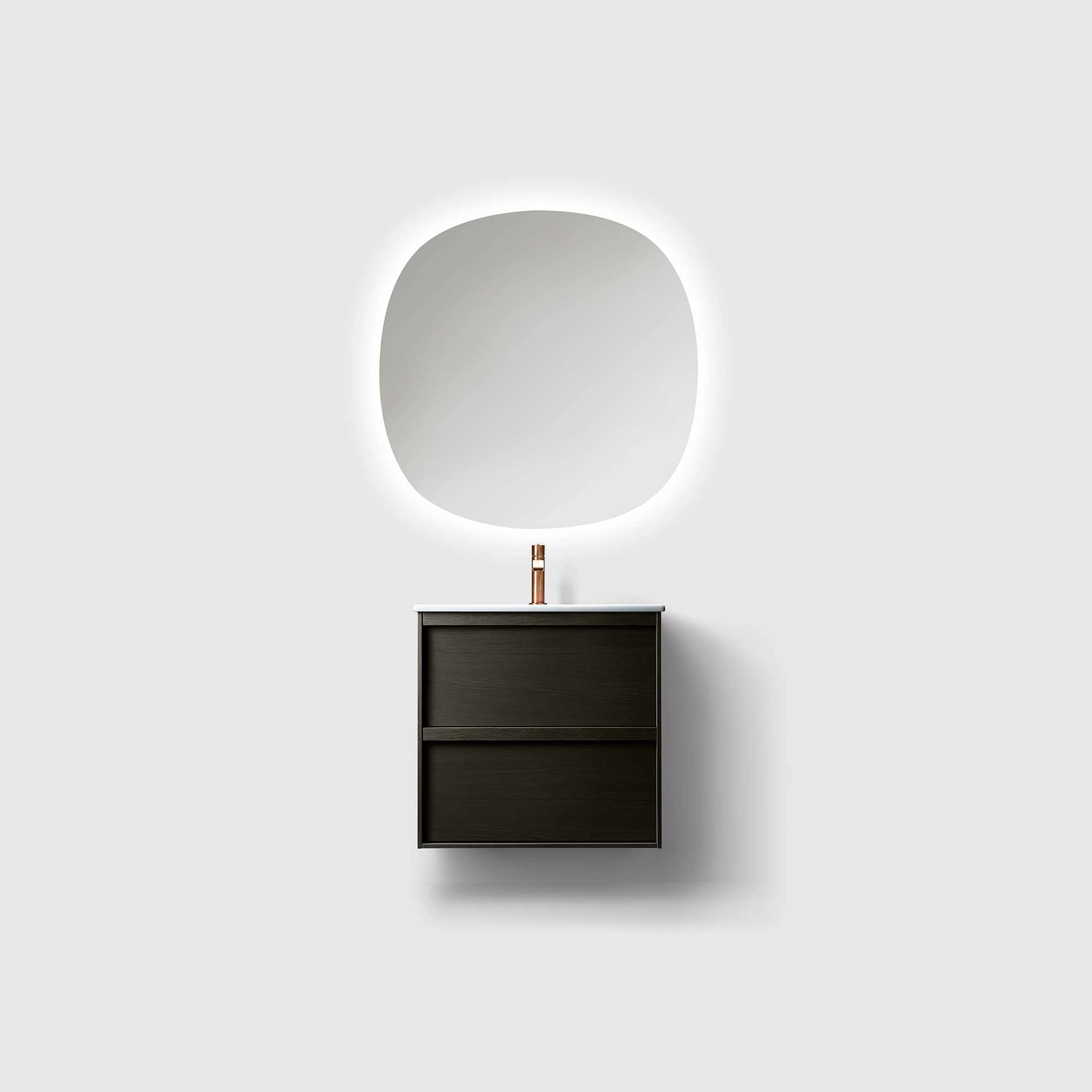Tvättställsskåp Haven H2/60 Dark Wood Svart Ask