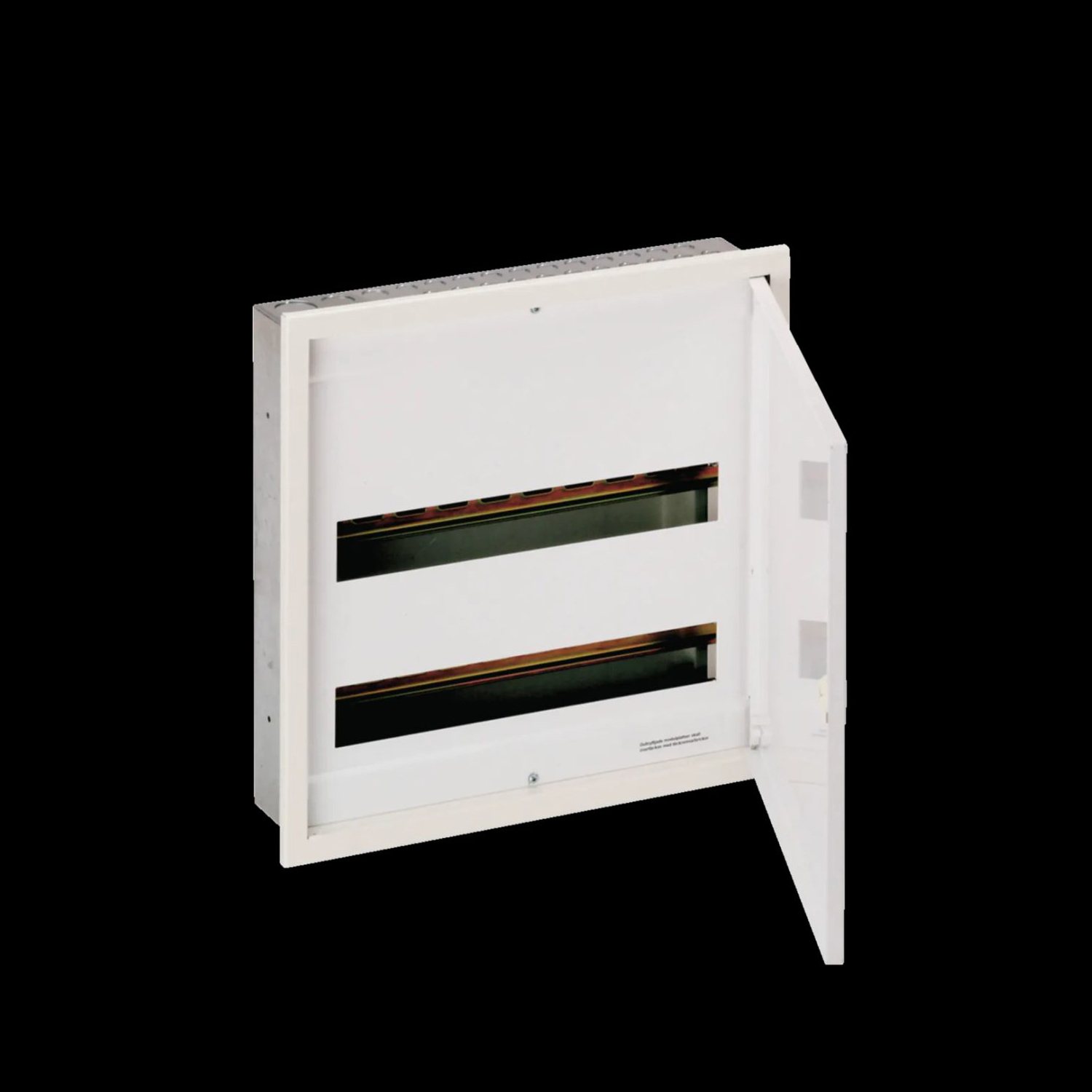 Plåtkapsling Hager Delta med Dörr för Infällnad i Tunnvägg