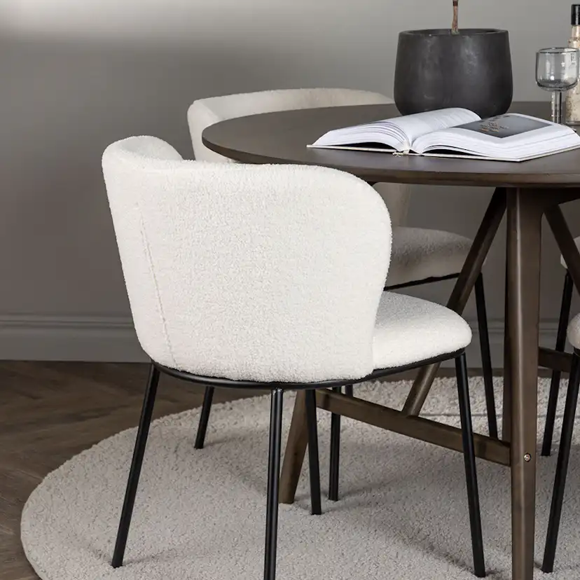 Matgrupp Venture Home Kaseidon Ø100 cm med 4 st Edina stolar