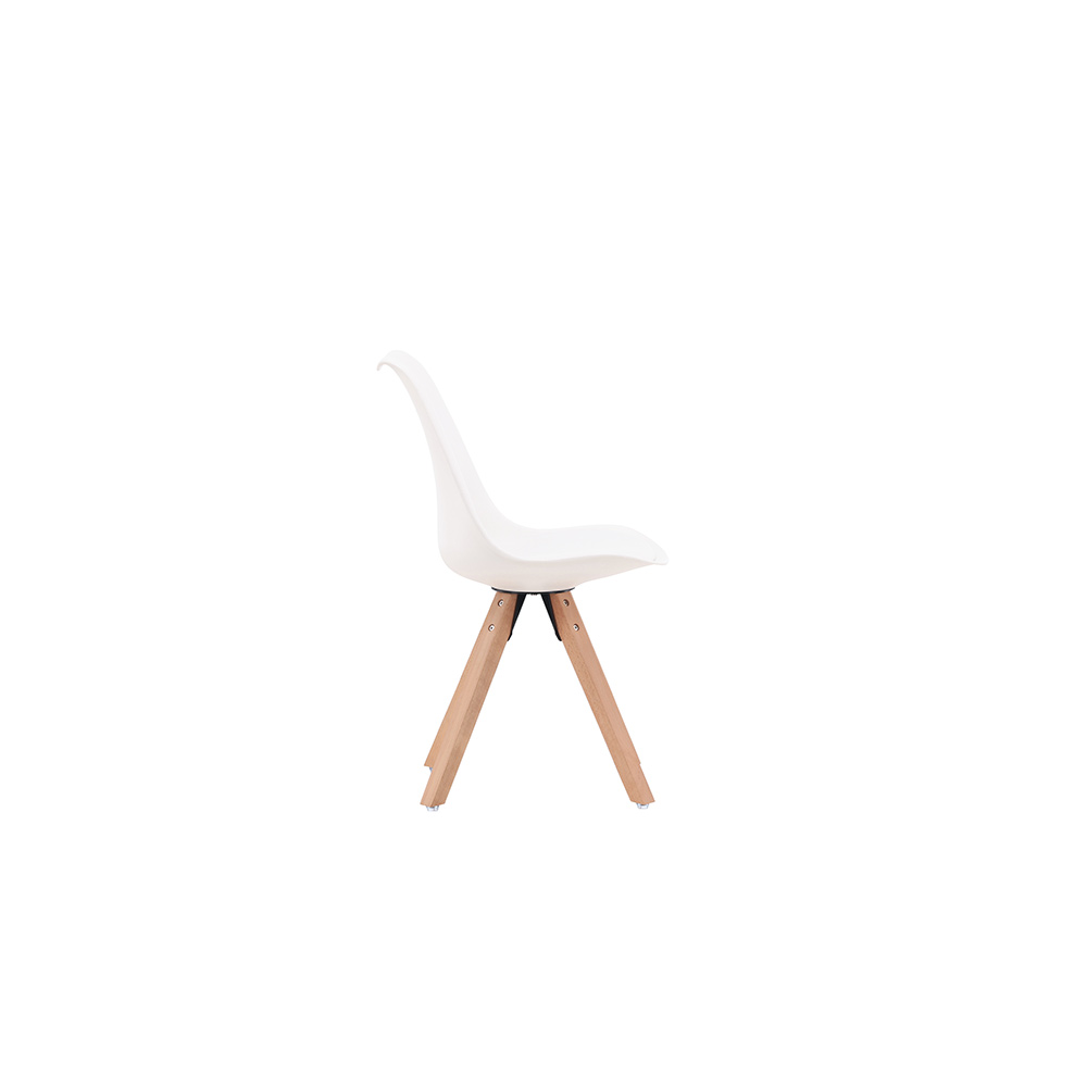 Zeno Dining Chair - Nature woodlook / White PP Vit
