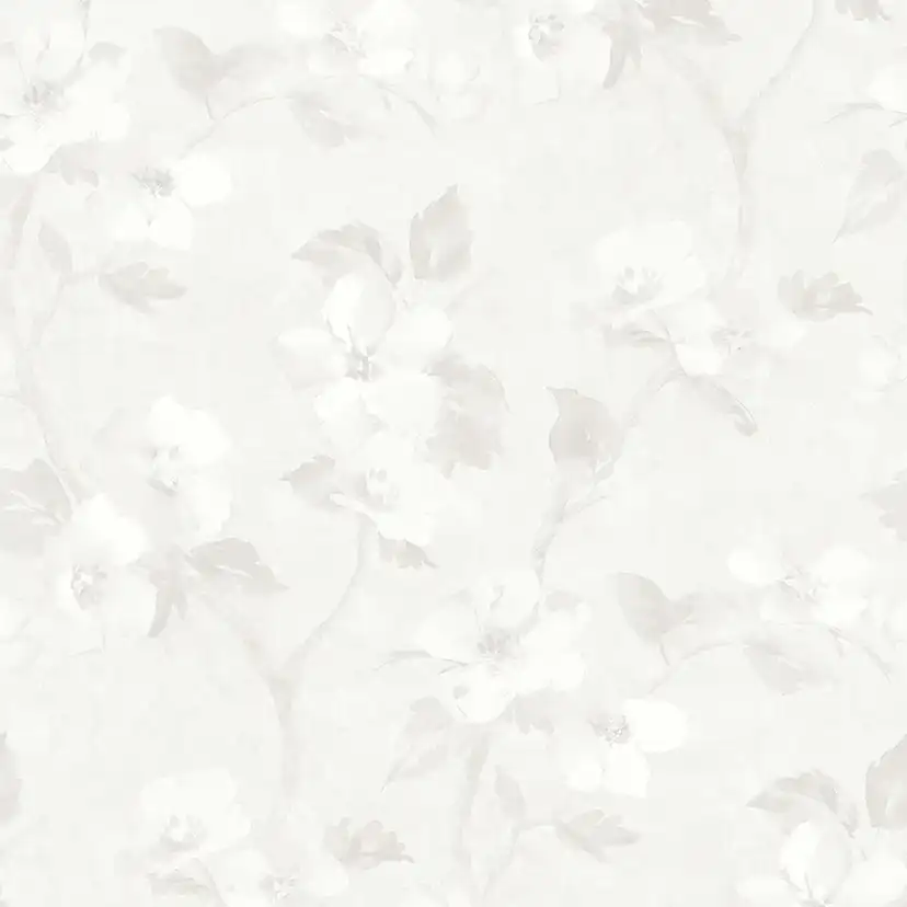Tapet Boråstapeter Helens Flower 3583 Non Woven, Mönstrad Grå