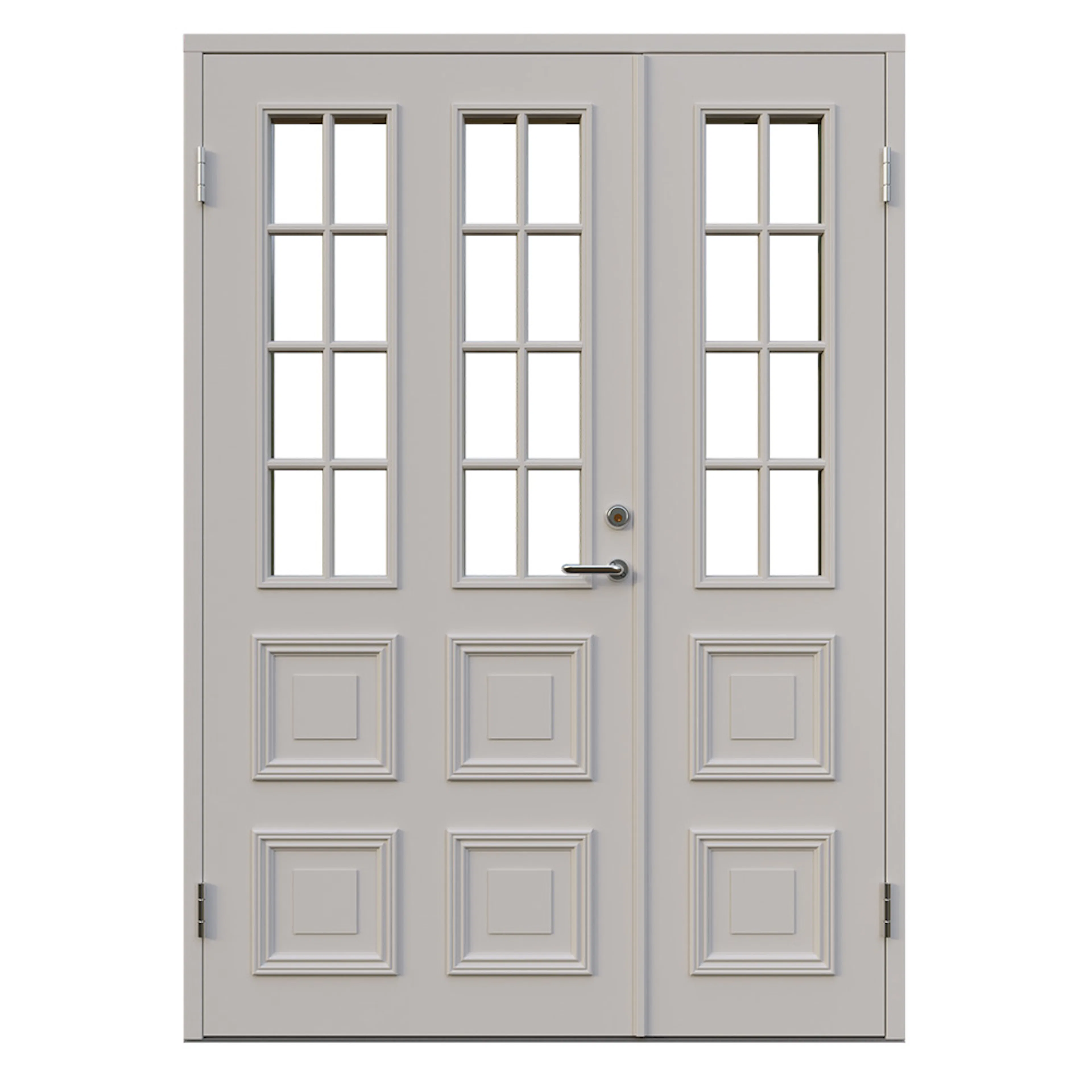 Glasmästeri Glas 13x21 V NCS S-1502-Y50R BxH: 130x210 cm, S-1502-Y50R, Grå, Vänster