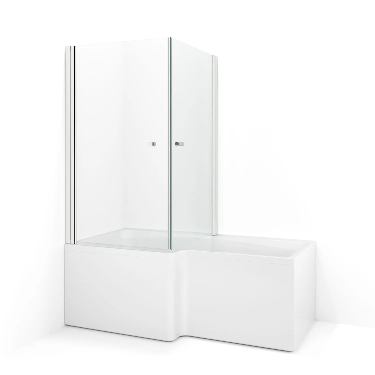 Spirit Bad Hörn 83x83 Vit Kl 830x830x1400 mm, Vit, Klarglas