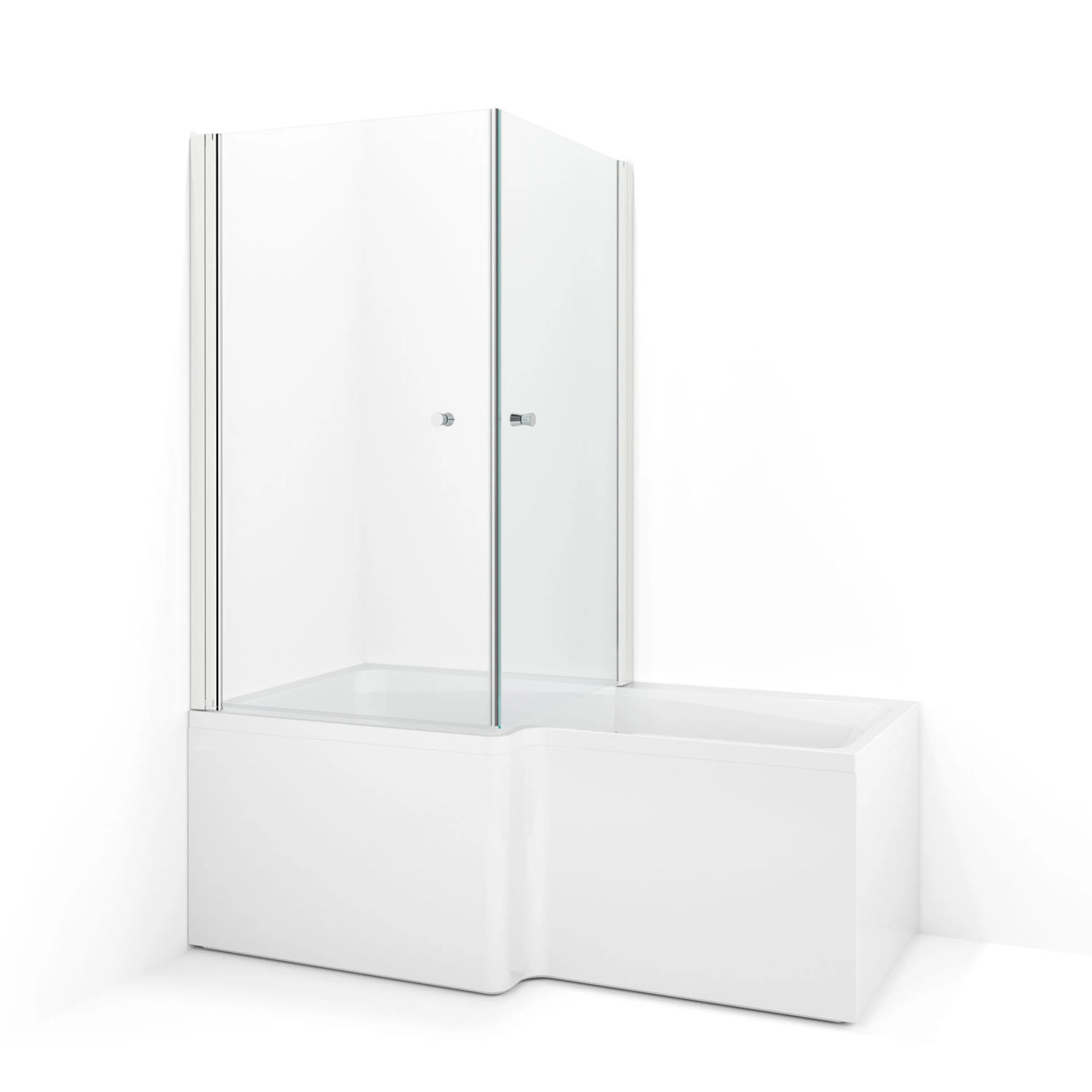 Spirit Bad Hörn 83x83 Vit Kl 830x830x1400 mm, Vit, Klarglas