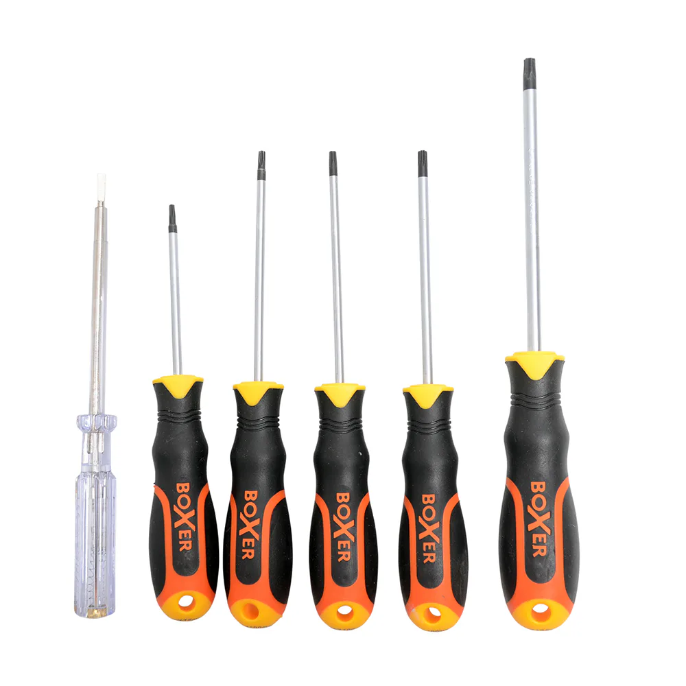 Skruvmejselset Boxer Torx 6-delar