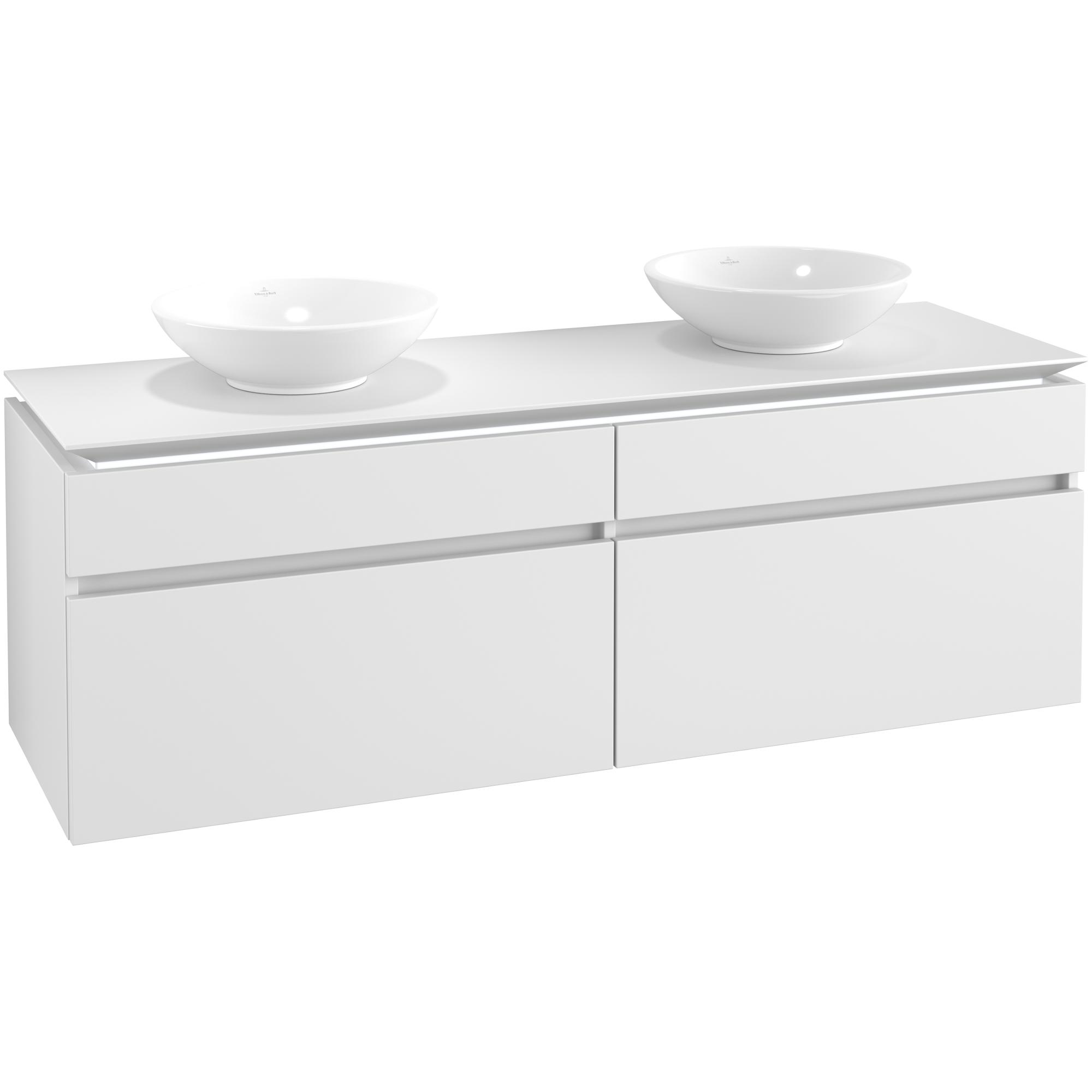 Tvättställsskåp Villeroy & Boch Legato 1600 med 4 Lådor för Två Tvättställ från Memento