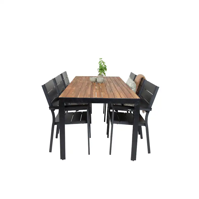 Matgrupp Venture Home Berfin med 6 Lova Matstolar