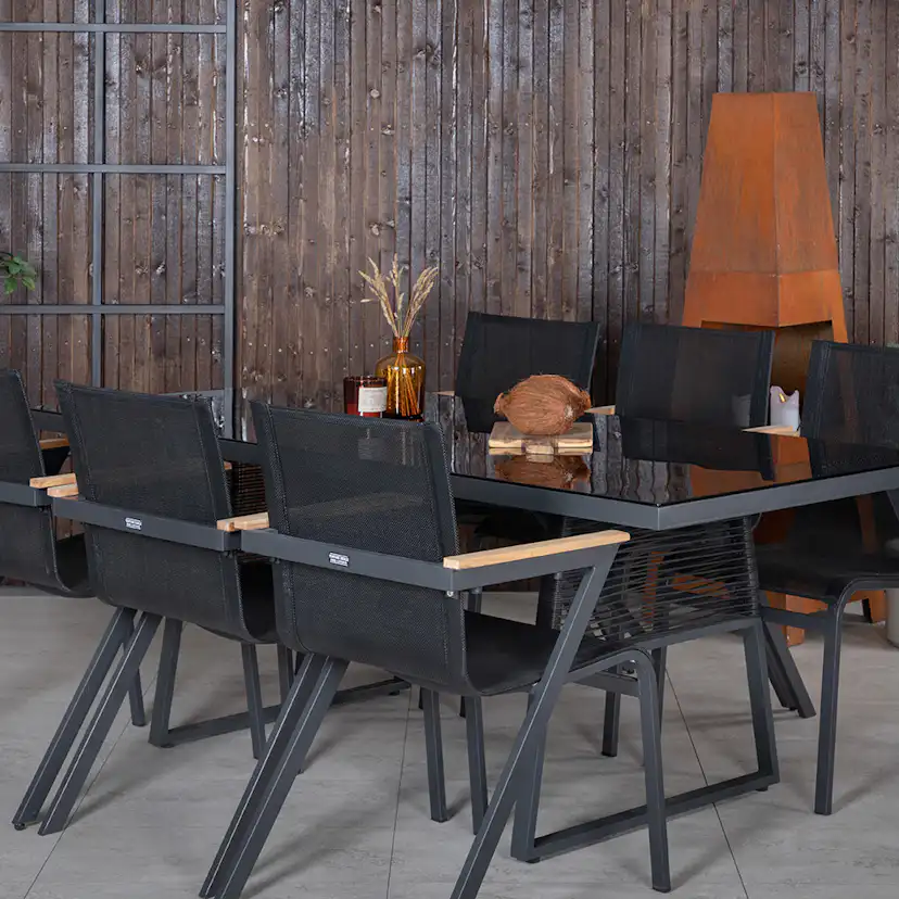 Matgrupp Venture Home Douglas med 6 Meya Matstolar