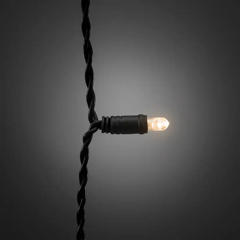 Startset istapp 100 amber M-LED svart soft cable IP44 Amber/Svart