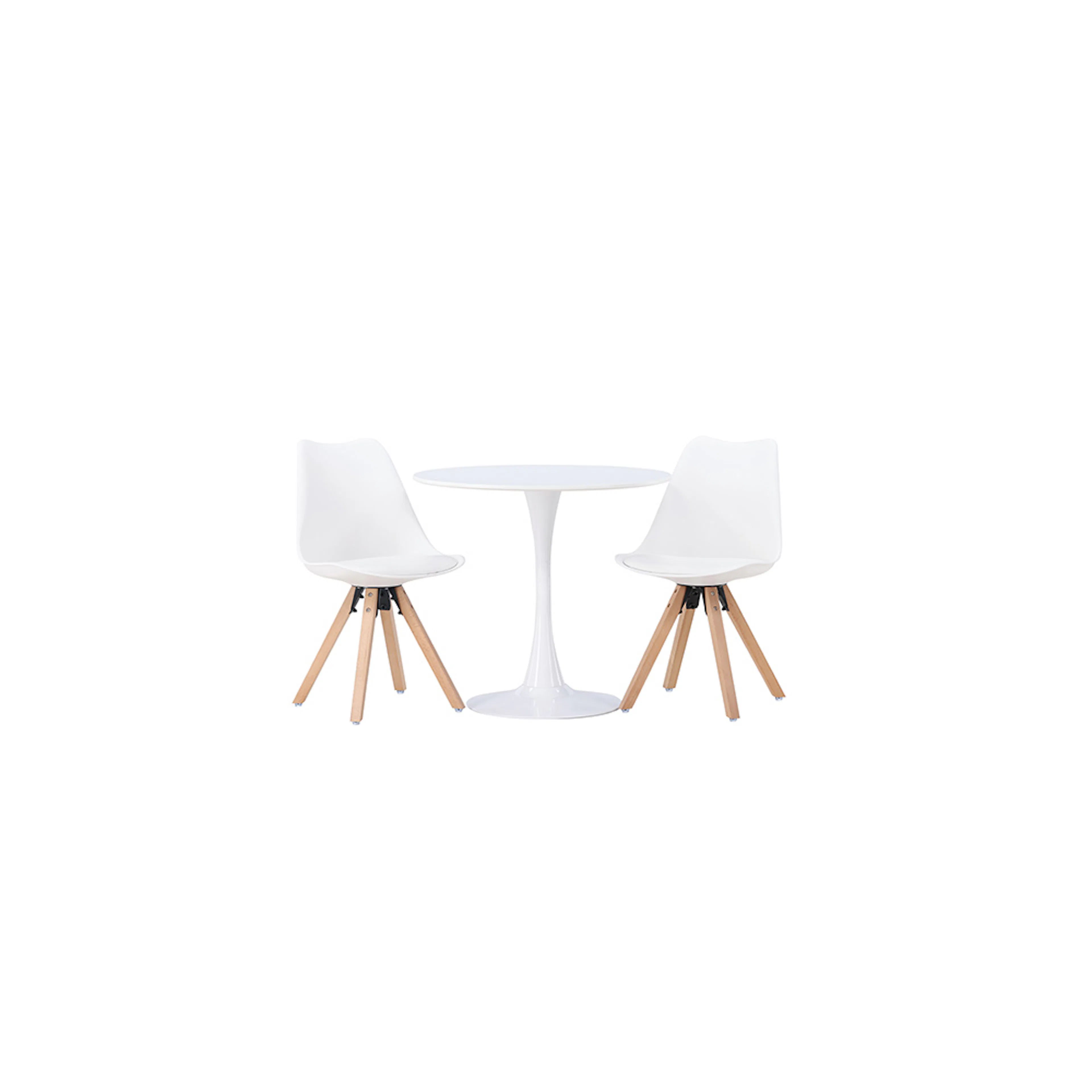 Matgrupp Venture Home Hamden Ø80 cm med 2 st Zeno stolar