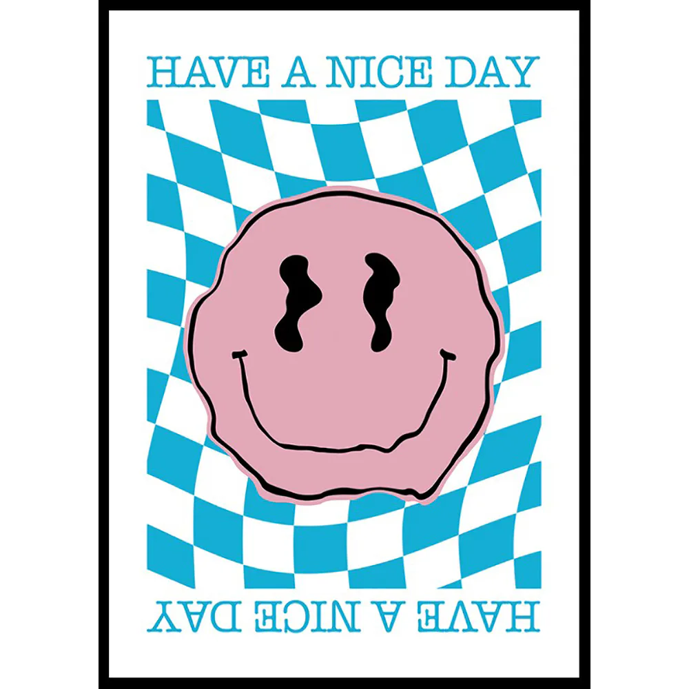 Poster Gallerix Smiley Pink And Blue