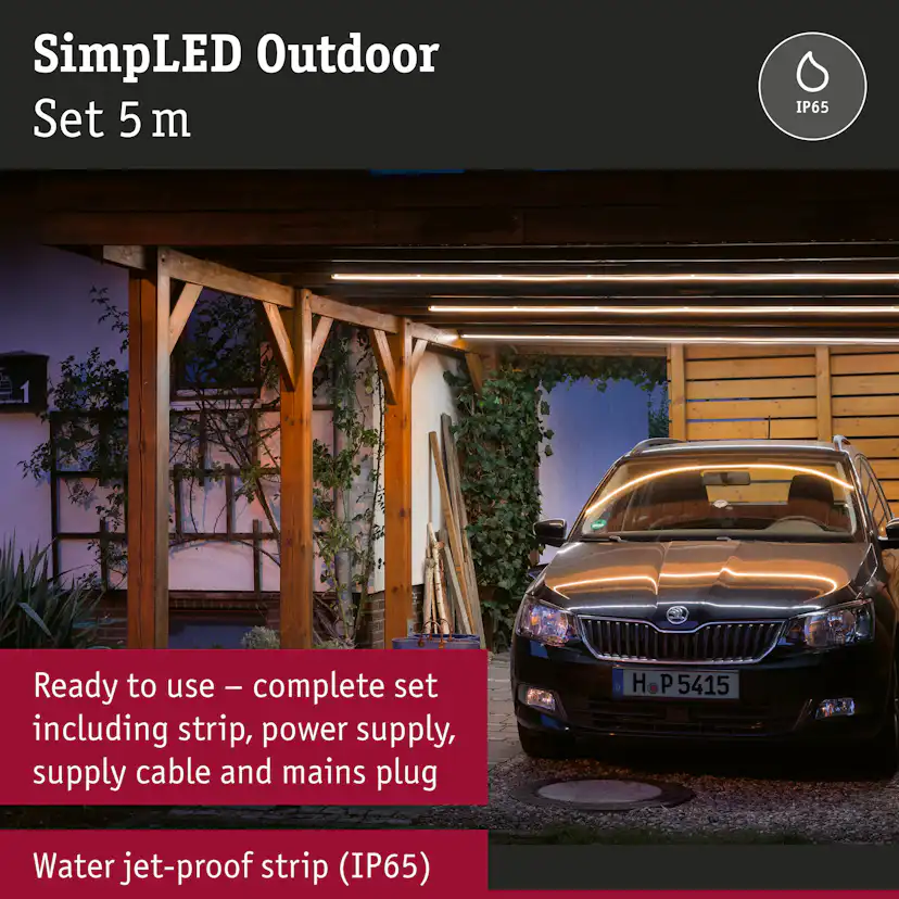 LED-strip Paulmann SimpLED Belagd Outdoor Komplett set IP65