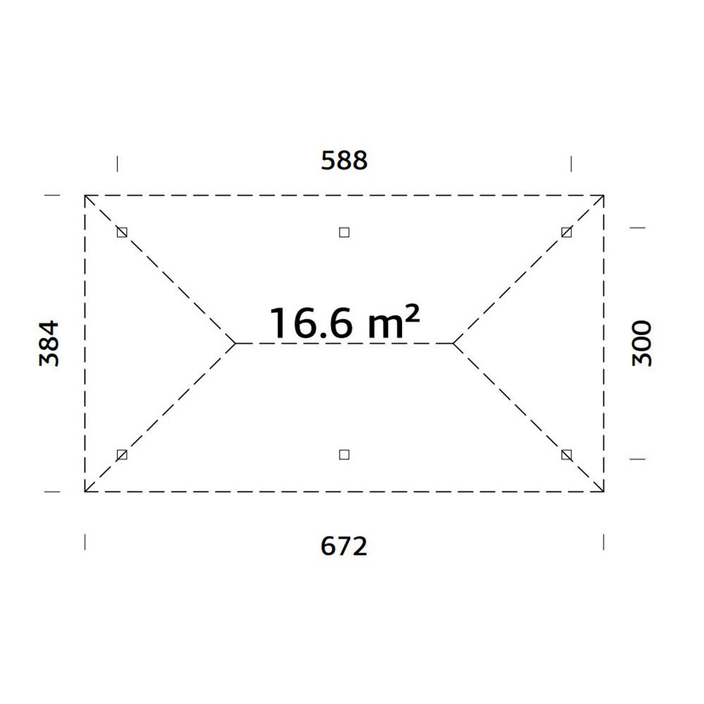 Stuga Palmako Bianca 16,6 m2