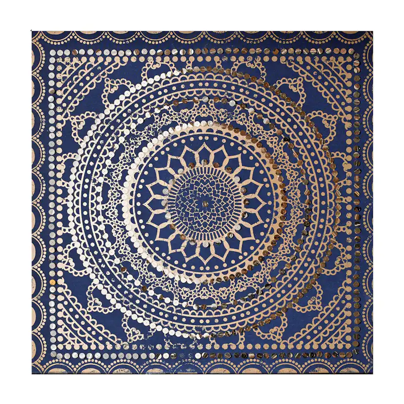 Tavla Art for the Home Paljetter Blått