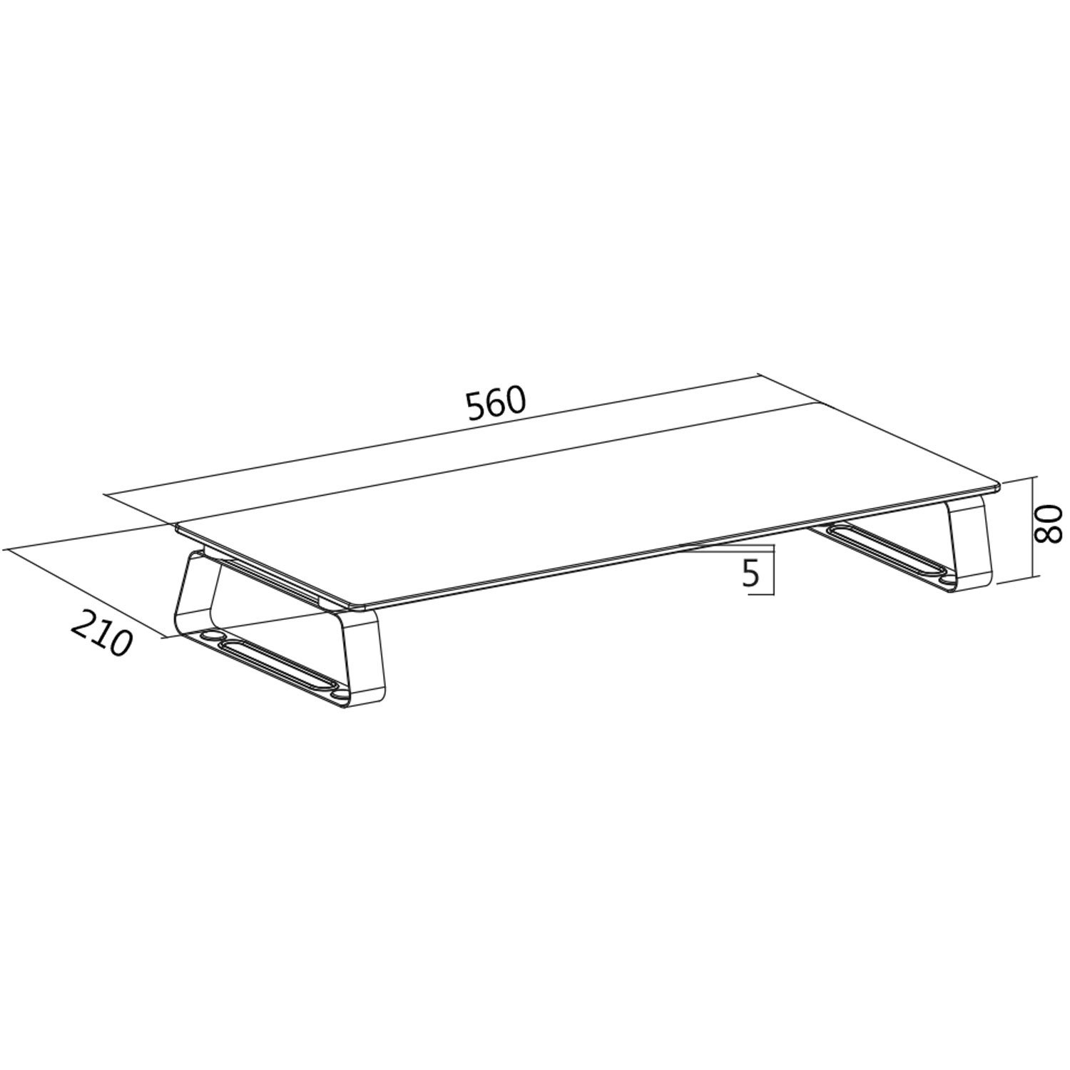 Monitorställ LogiLink I Glas/Metall