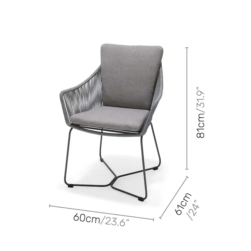 Matgrupp Utomhus LifestyleGarden OPAL 220 & 6 fåtöljer
