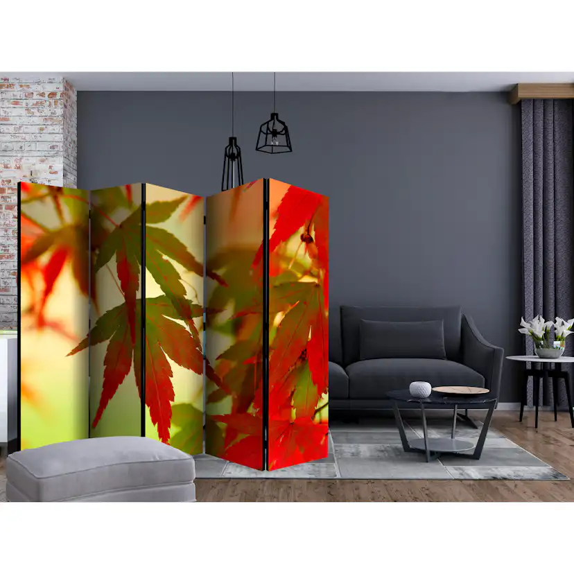 Rumsavdelare Skärmvägg Arkiio Colourful Leaves II 225x172 cm