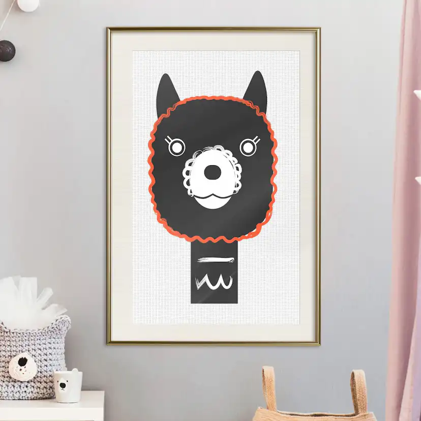 Poster Artgeist Affisch Decorative Alpaca
