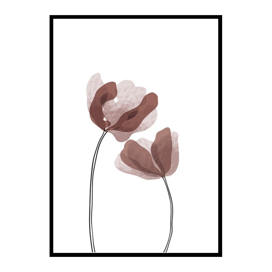 Poster Gallerix Watercolor Flowers No1