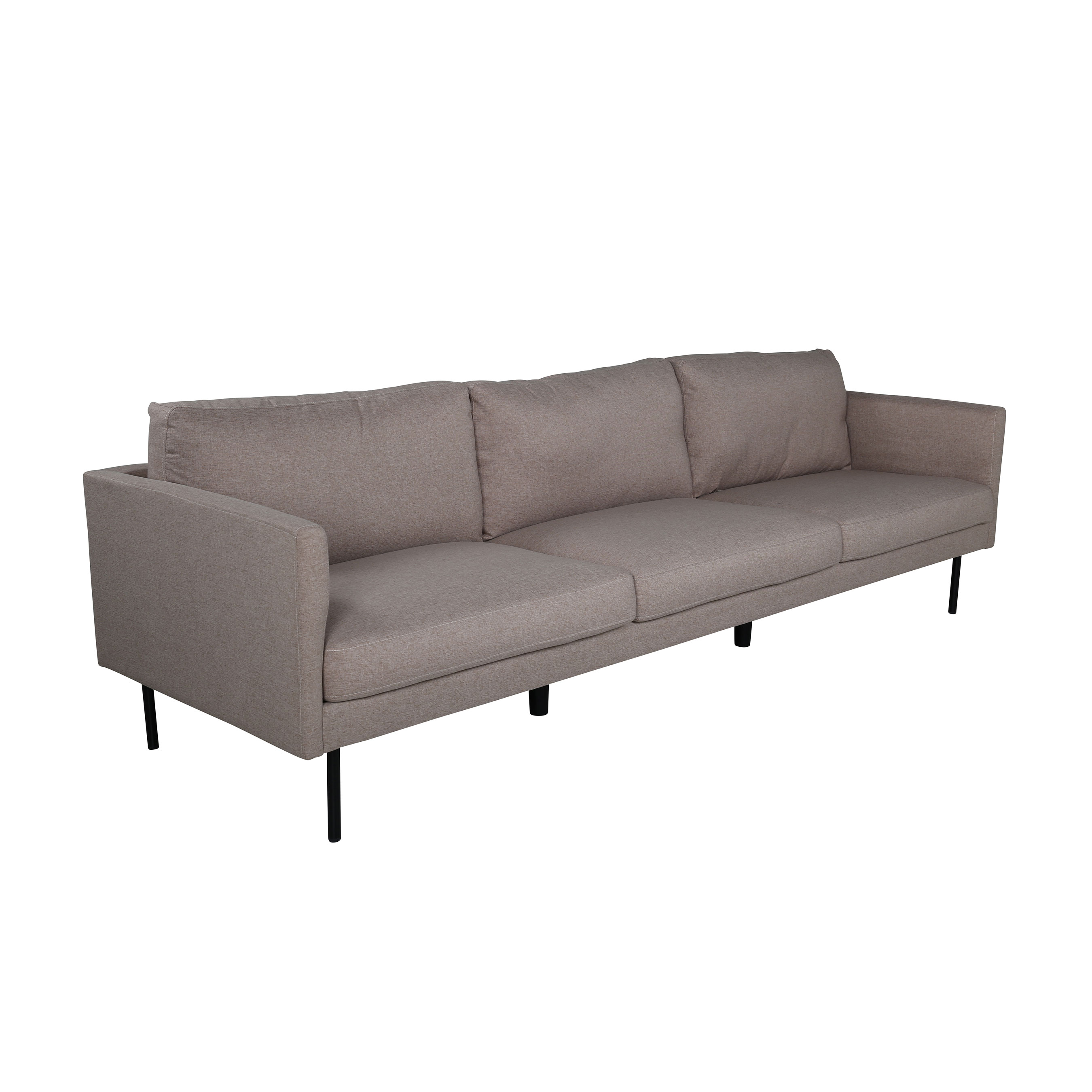 Zoom 3-seat Sofa - Black / Brown Fabric Brun